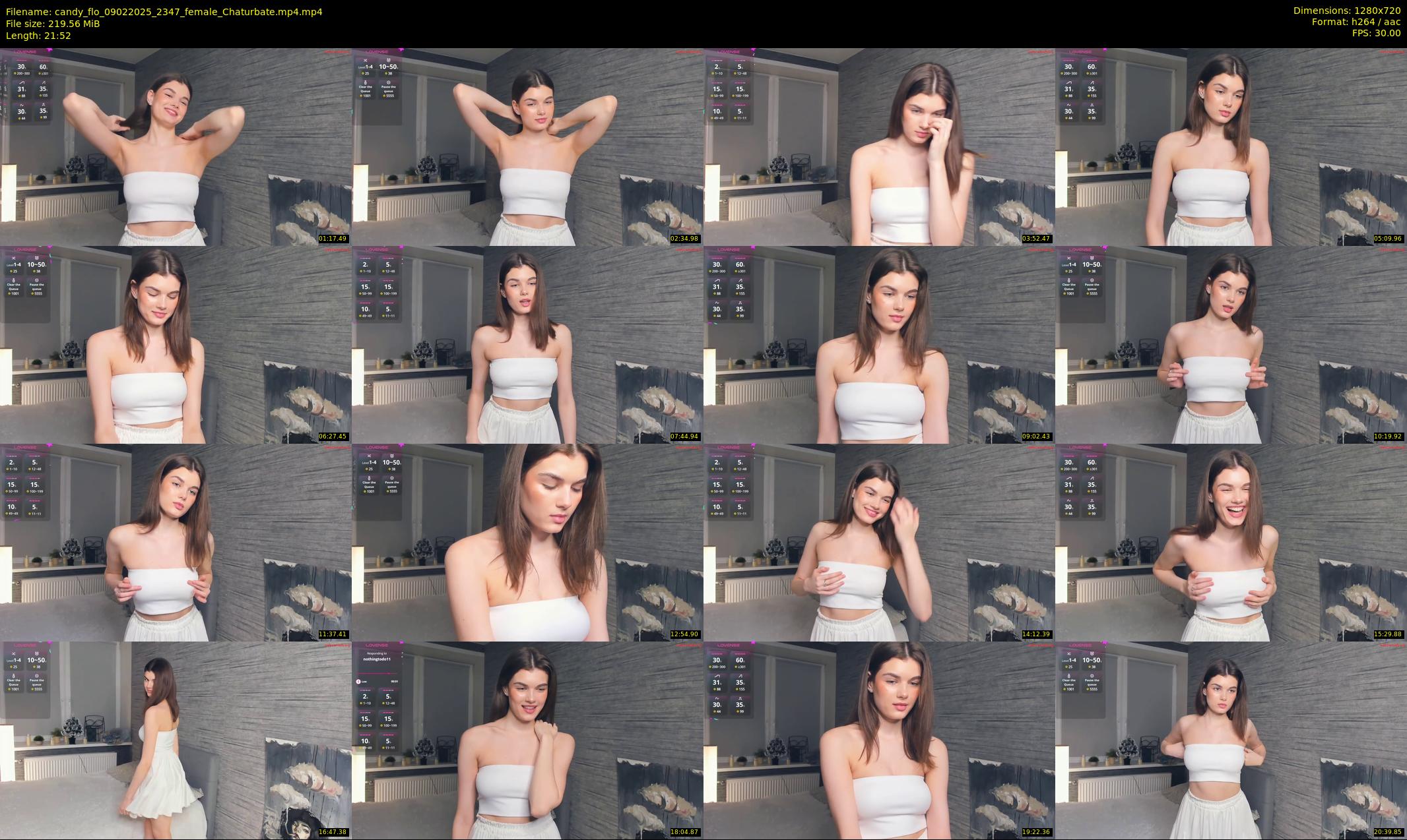 candy_flo — 22 minute Chaturbate female cam show recording, 720p, Feb 9, 2025