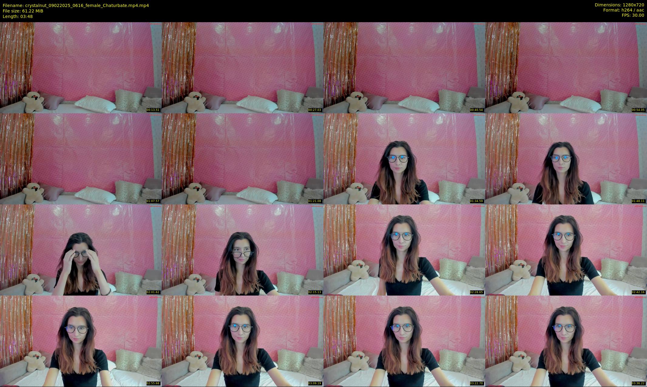 crystalnut — 4 minute Chaturbate female cam show recording, 720p, Feb 9, 2025