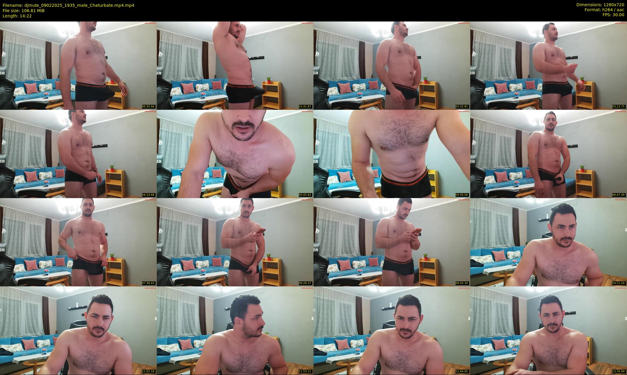 djmute — 15 minute Chaturbate male cam show recording, 720p, Feb 9, 2025
