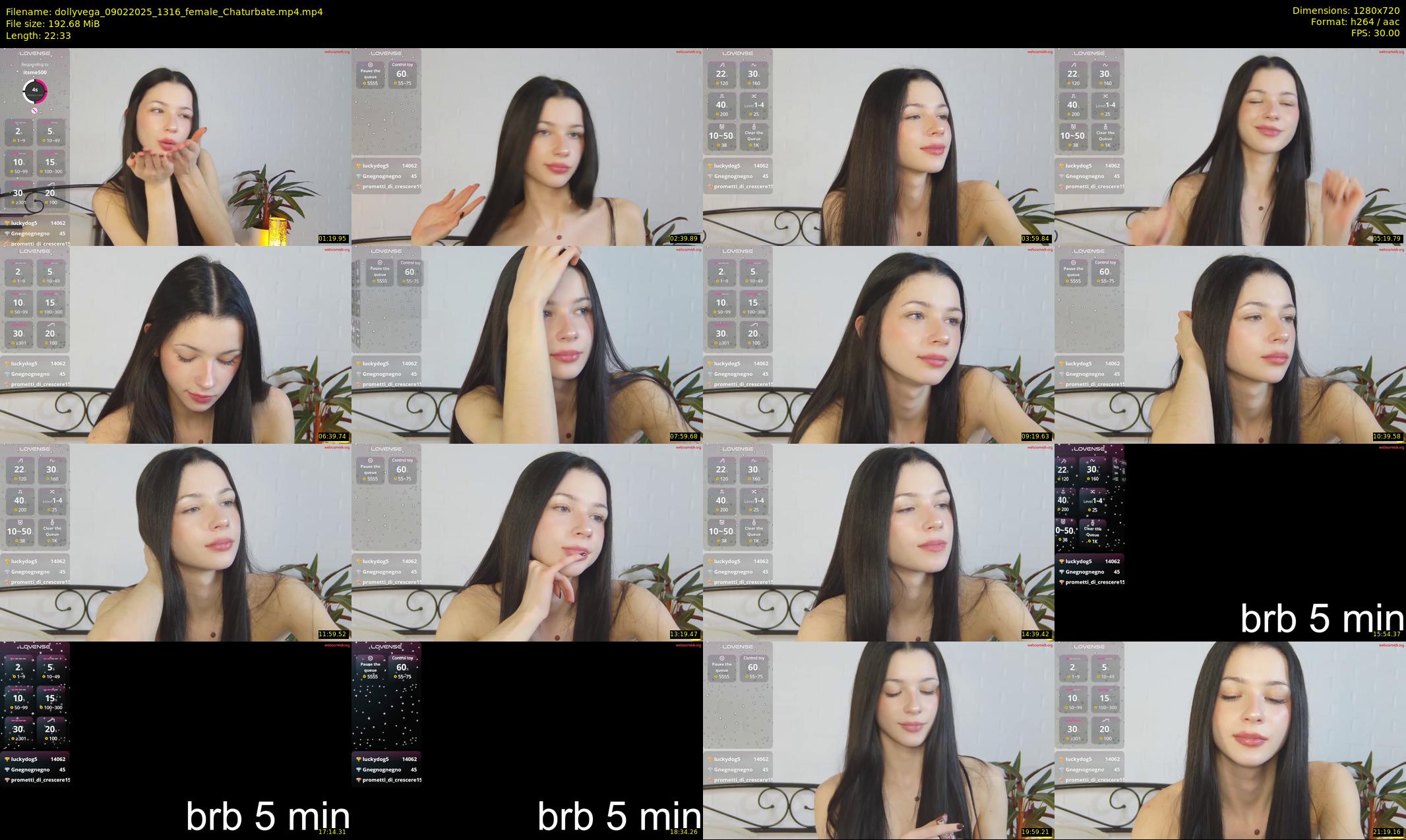 dollyvega — 23 minute Chaturbate female cam show recording, 720p, Feb 9, 2025