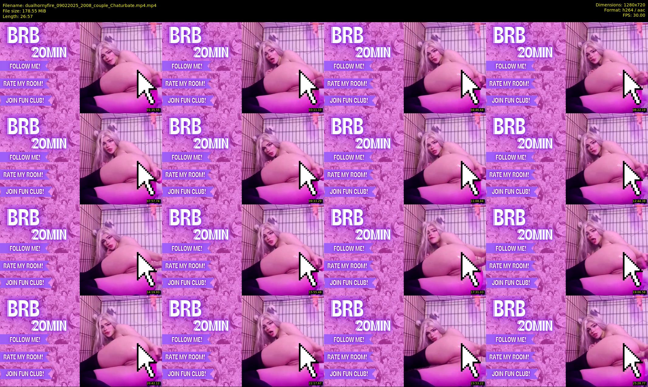 dualhornyfire — 27 minute Chaturbate couple cam show recording, 720p, Feb 9, 2025