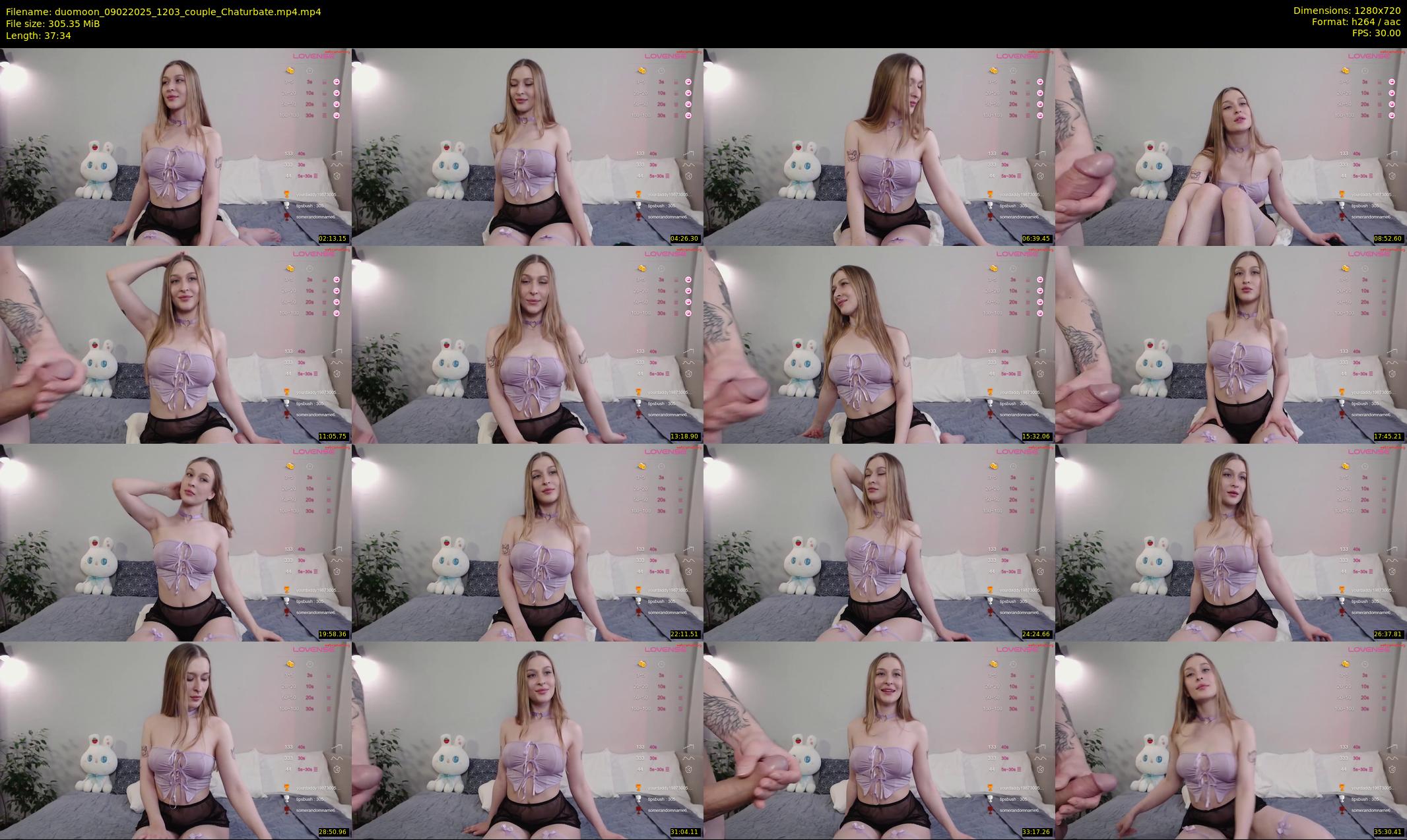duomoon — 38 minute Chaturbate couple cam show recording, 720p, Feb 9, 2025