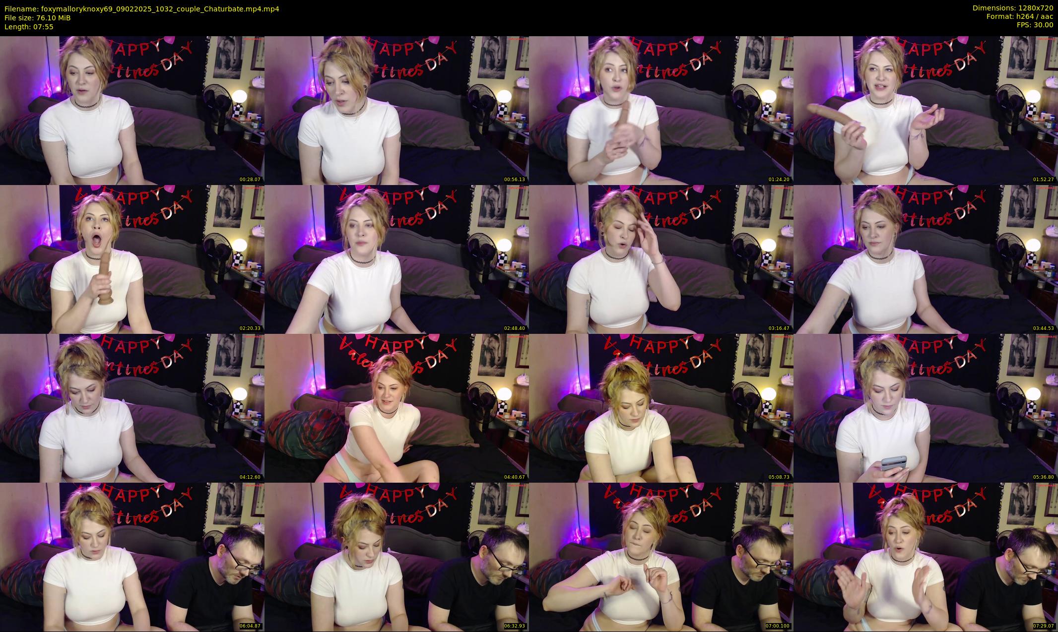 foxymalloryknoxy69 — 8 minute Chaturbate couple cam show recording, 720p, Feb 9, 2025