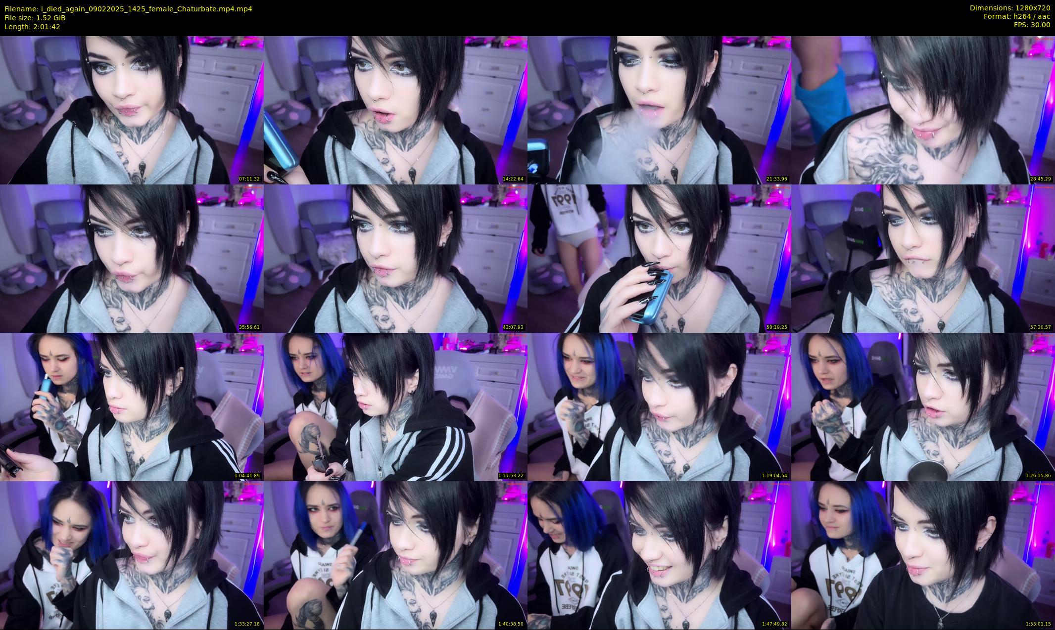 i_died_again — 122 minute Chaturbate female cam show recording, 720p, Feb 9, 2025