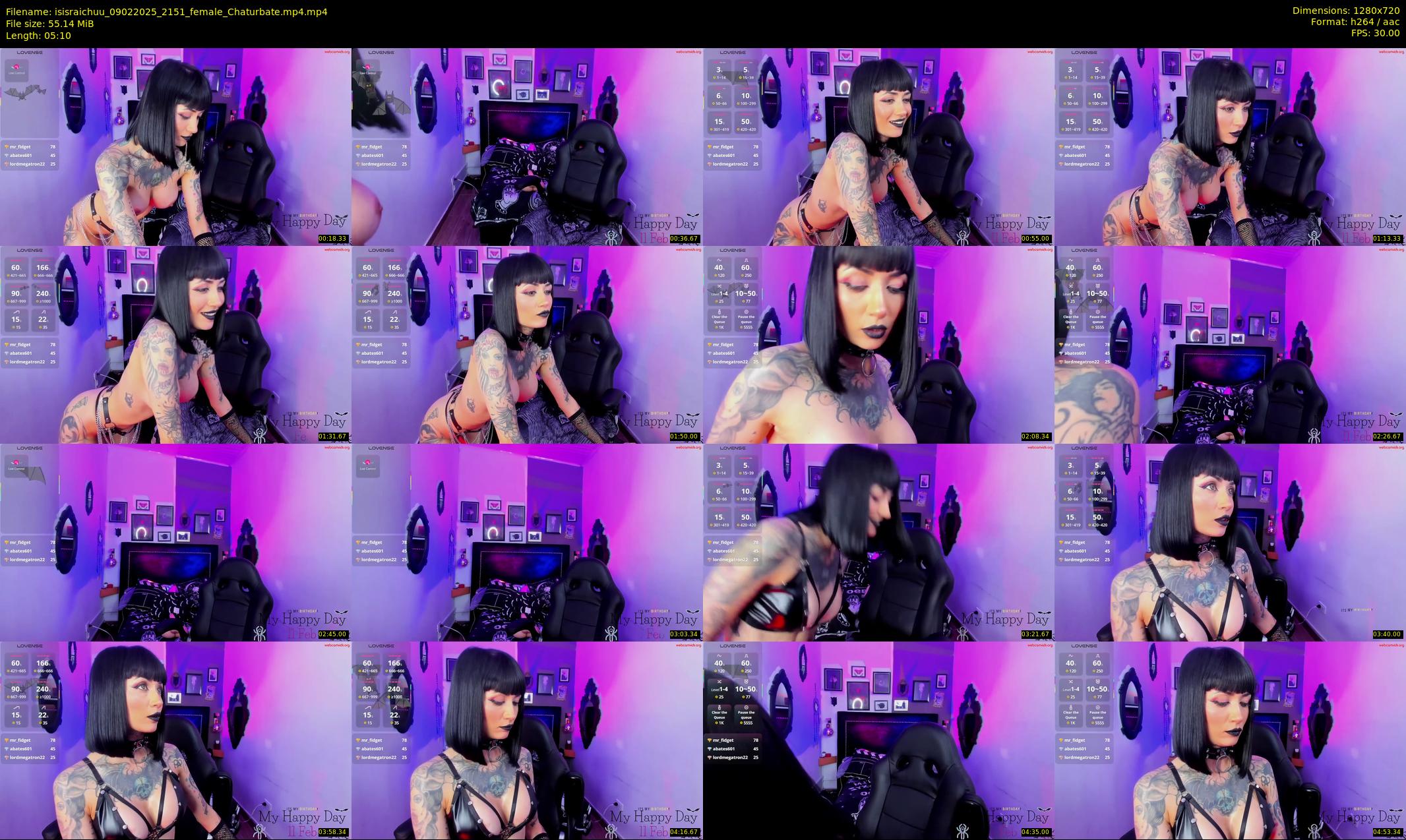 isisraichuu — 6 minute Chaturbate female cam show recording, 720p, Feb 9, 2025