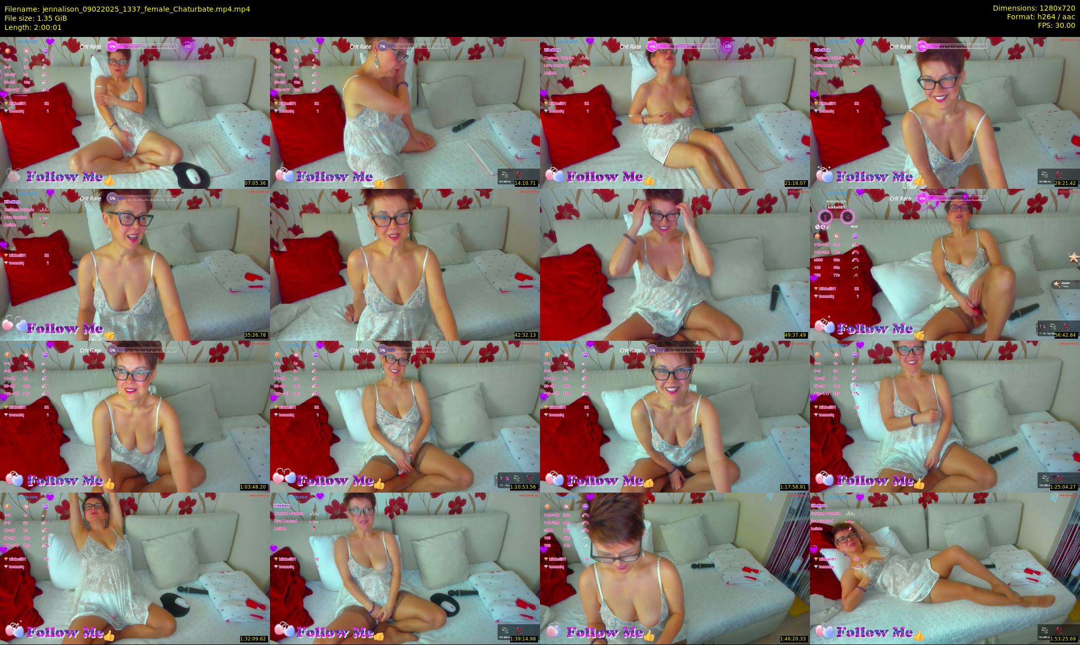 jennalison — 121 minute Chaturbate female cam show recording, 720p, Feb 9, 2025
