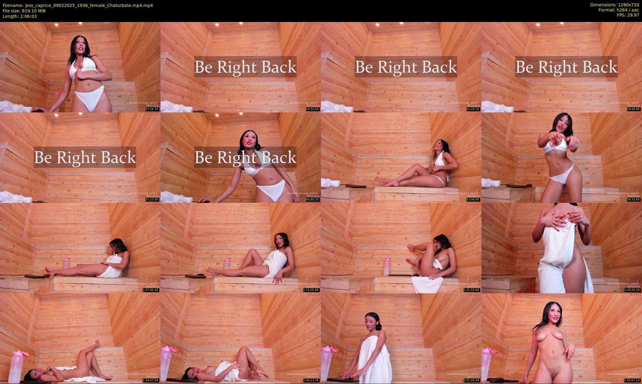 joss_caprice — 127 minute Chaturbate female cam show recording, 720p, Feb 9, 2025