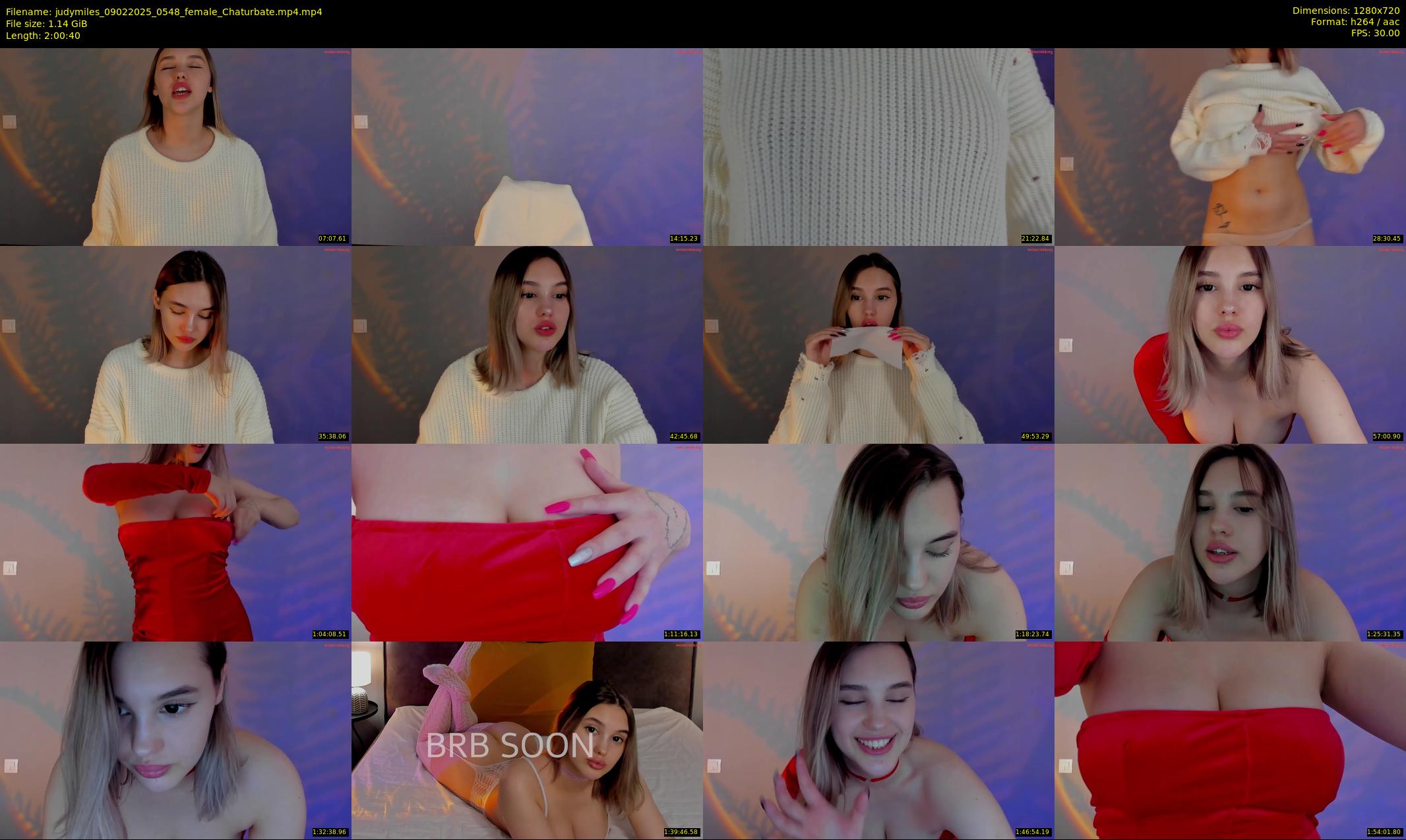 judymiles — 121 minute Chaturbate female cam show recording, 720p, Feb 9, 2025