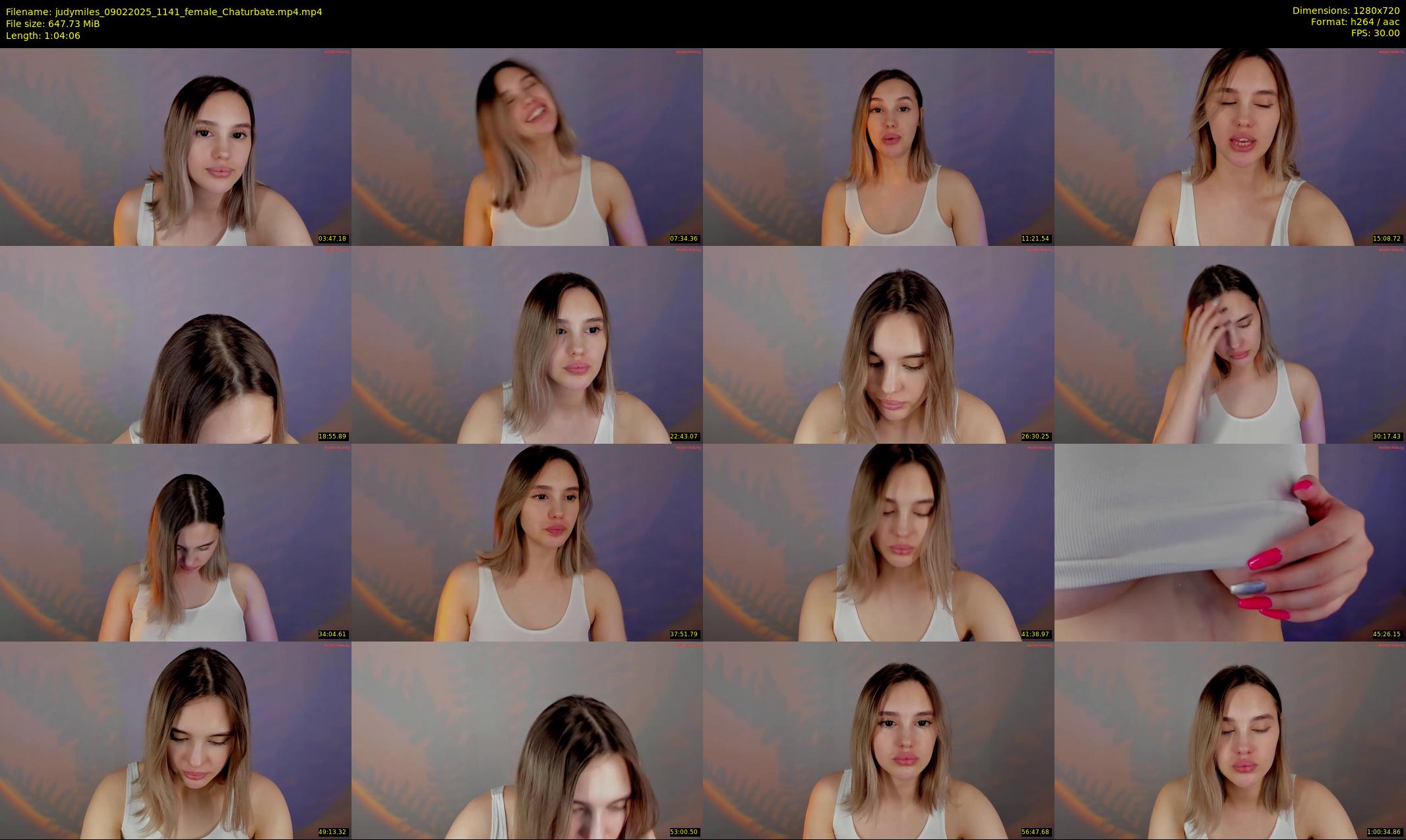 judymiles — 65 minute Chaturbate female cam show recording, 720p, Feb 9, 2025