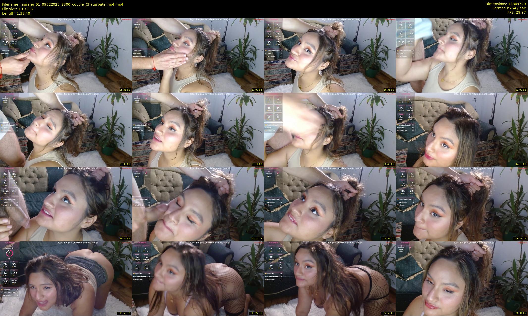 lauralei_01 — 94 minute Chaturbate couple cam show recording, 720p, Feb 9, 2025
