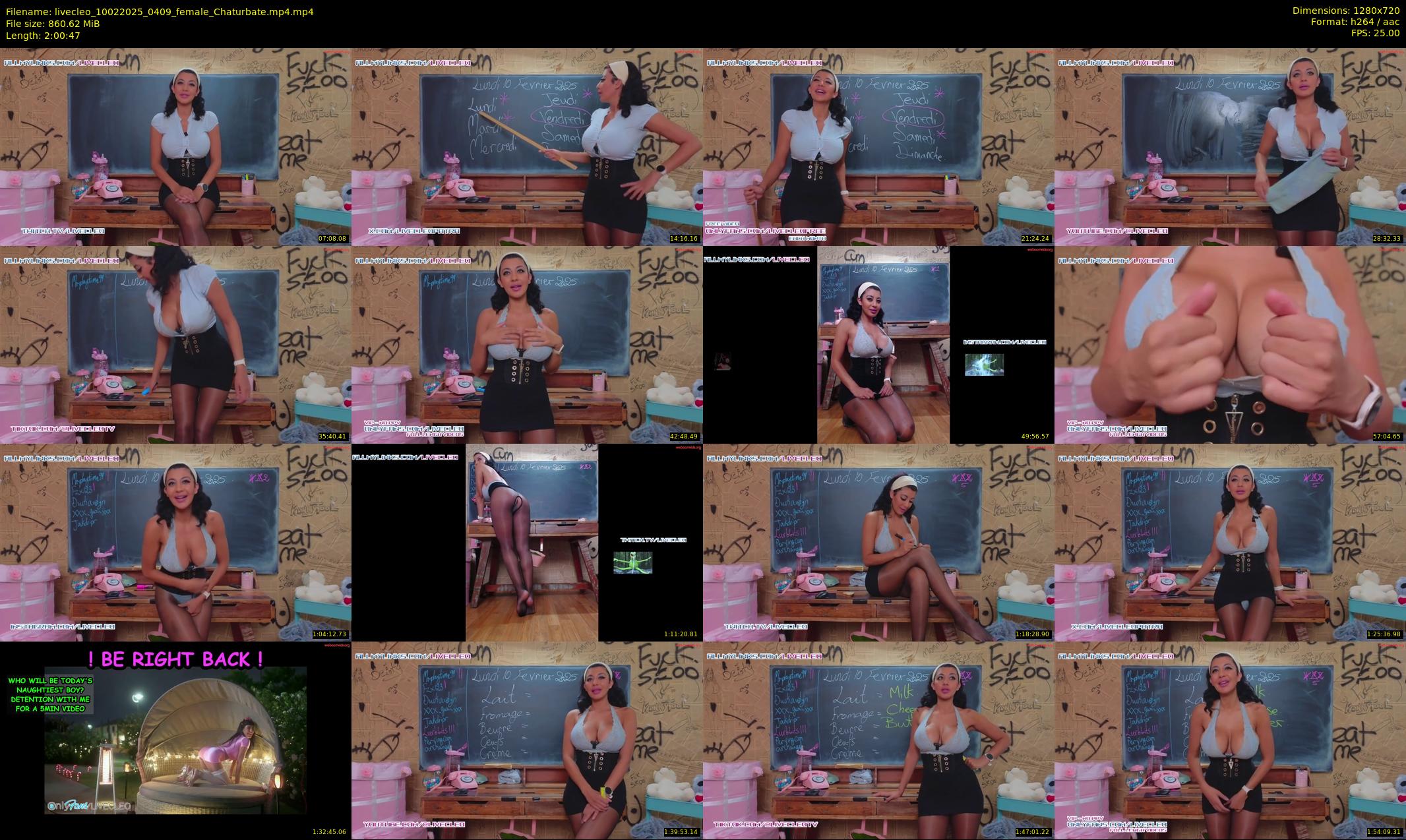livecleo — 121 minute Chaturbate female cam show recording, 720p, Feb 10, 2025