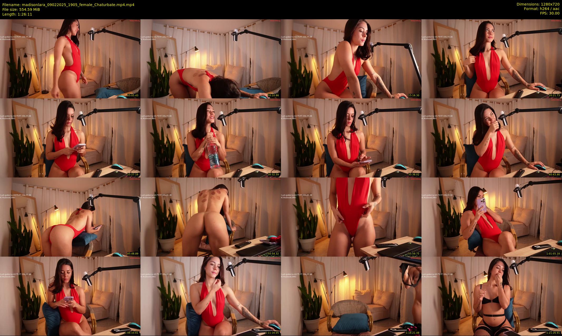 madisonlara — 87 minute Chaturbate female cam show recording, 720p, Feb 9, 2025