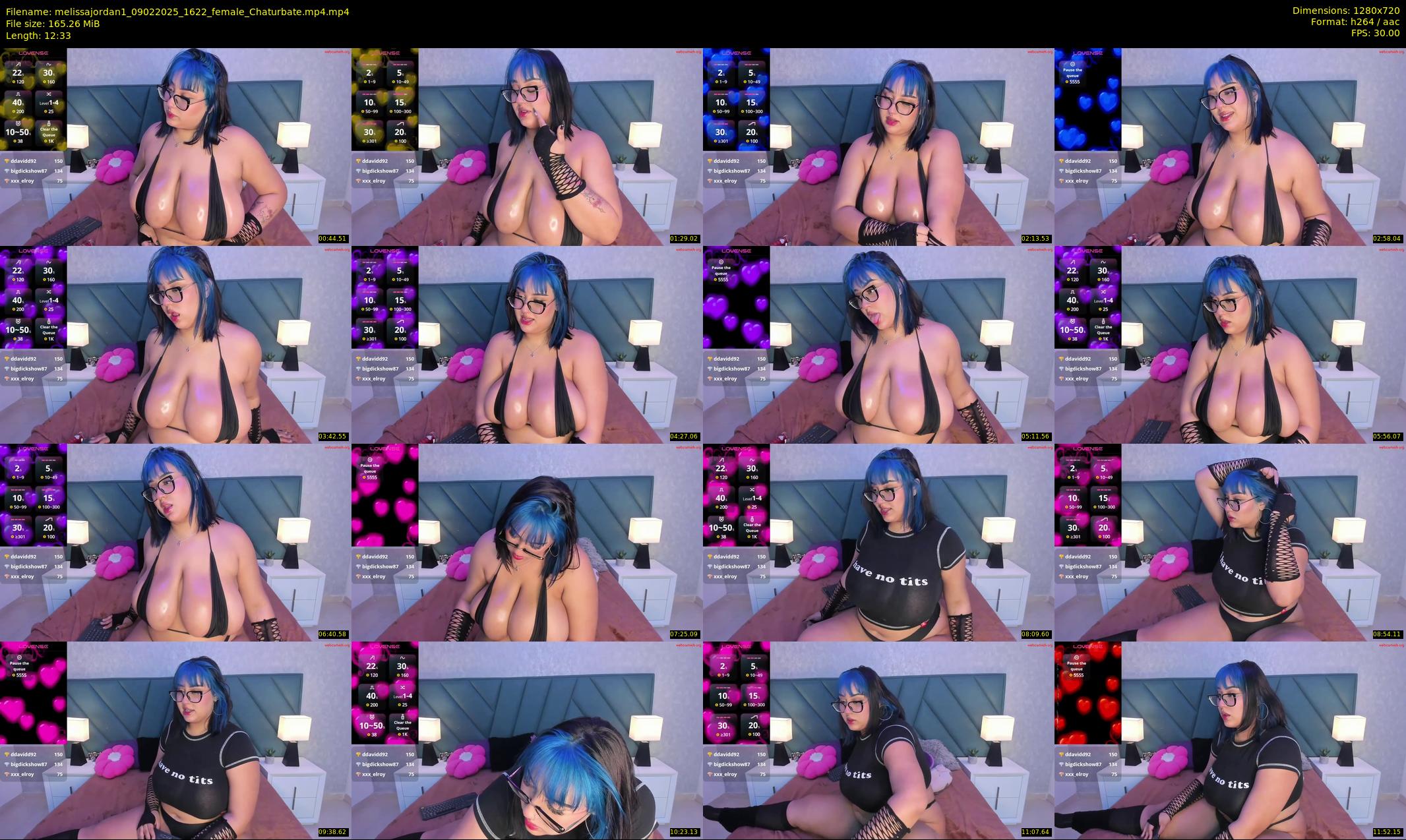 melissajordan1 — 13 minute Chaturbate female cam show recording, 720p, Feb 9, 2025