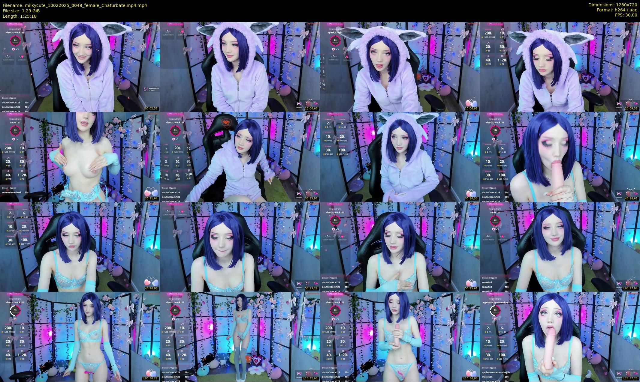 milkycute — 86 minute Chaturbate female cam show recording, 720p, Feb 10, 2025