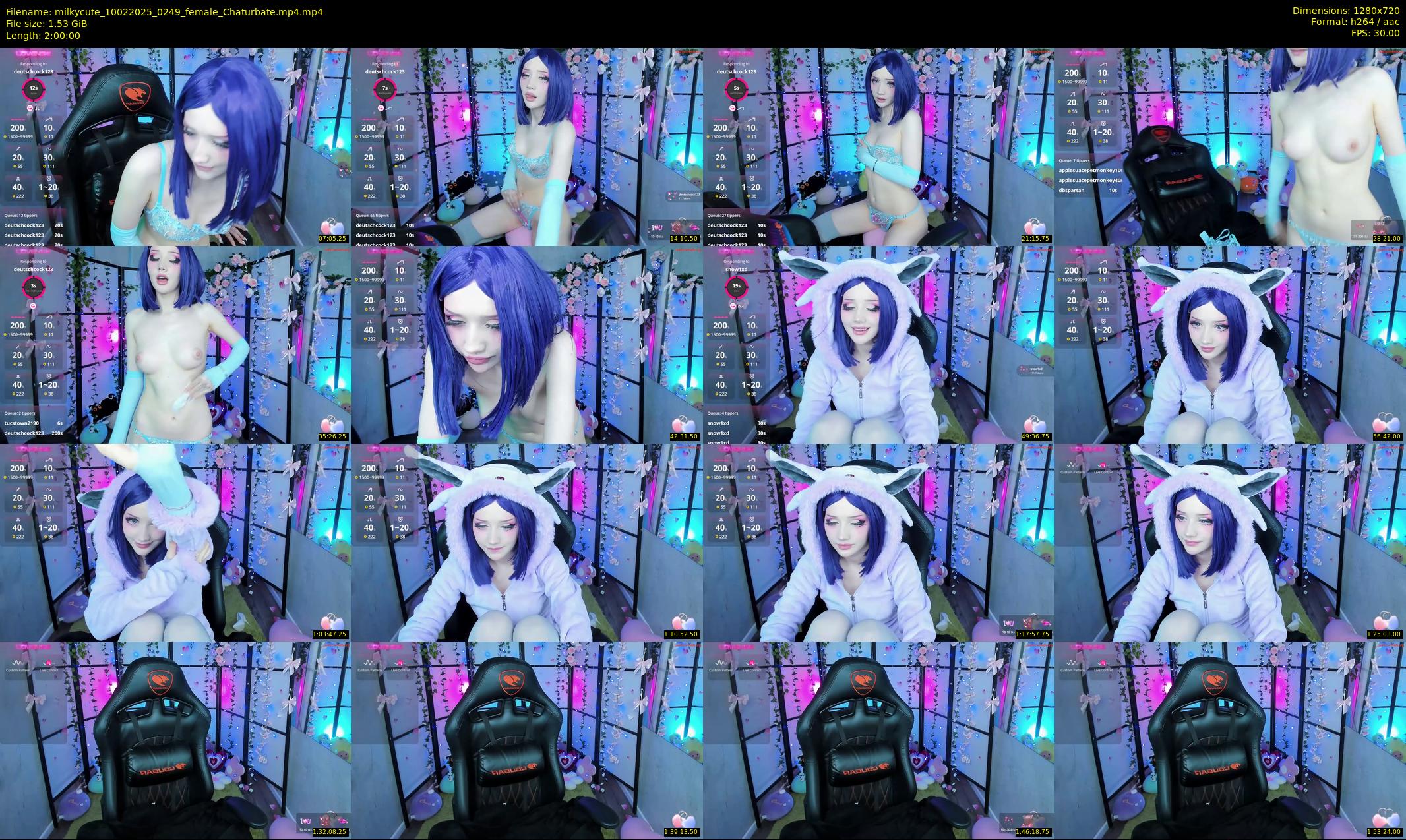 milkycute — 120 minute Chaturbate female cam show recording, 720p, Feb 10, 2025