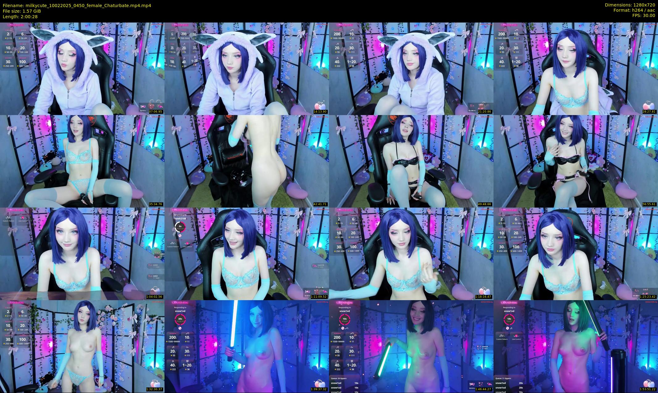milkycute — 121 minute Chaturbate female cam show recording, 720p, Feb 10, 2025