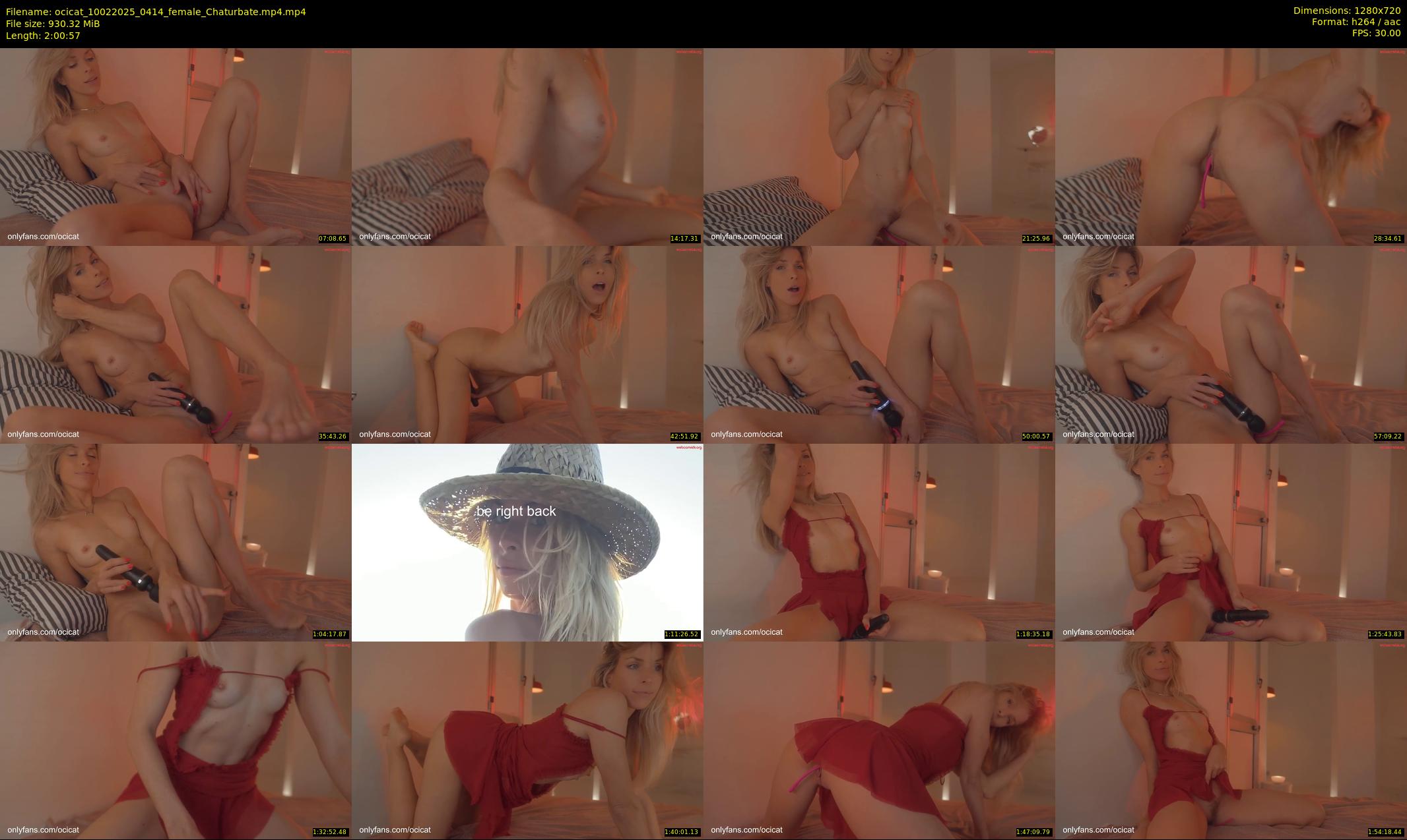ocicat — 121 minute Chaturbate female cam show recording, 720p, Feb 10, 2025