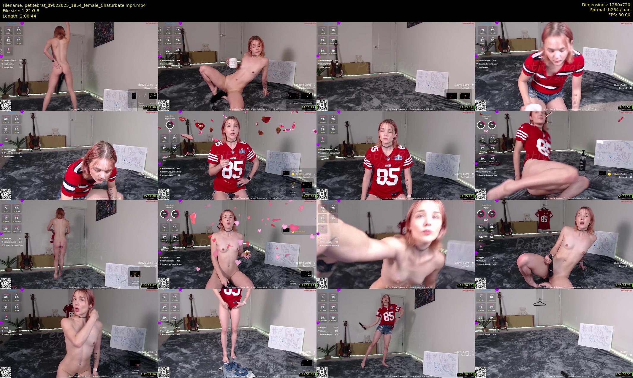 petitebrat — 121 minute Chaturbate female cam show recording, 720p, Feb 9, 2025