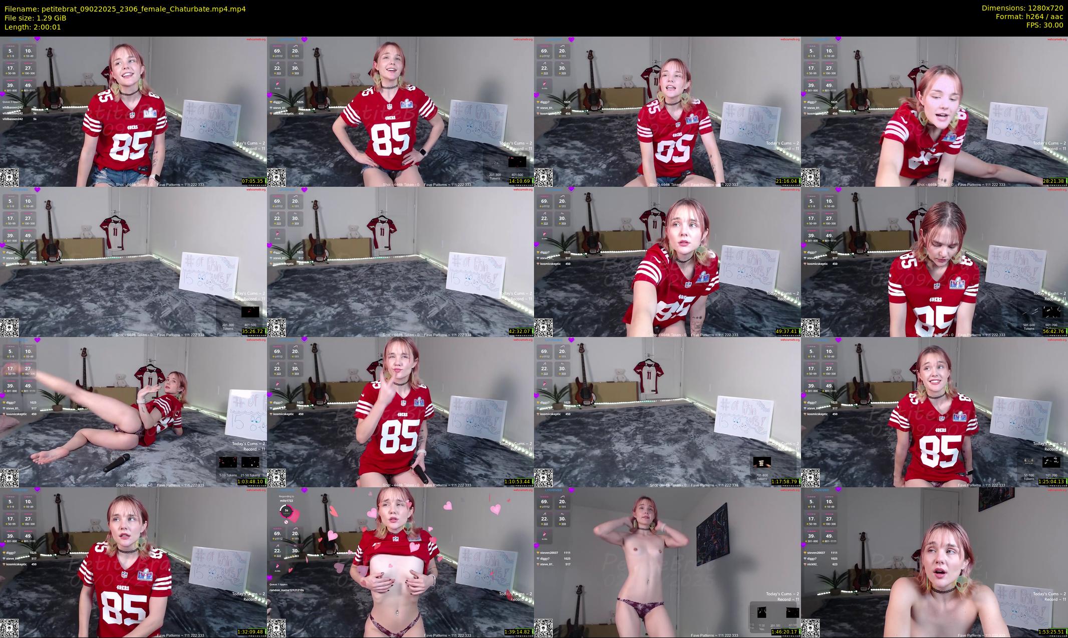 petitebrat — 121 minute Chaturbate female cam show recording, 720p, Feb 9, 2025