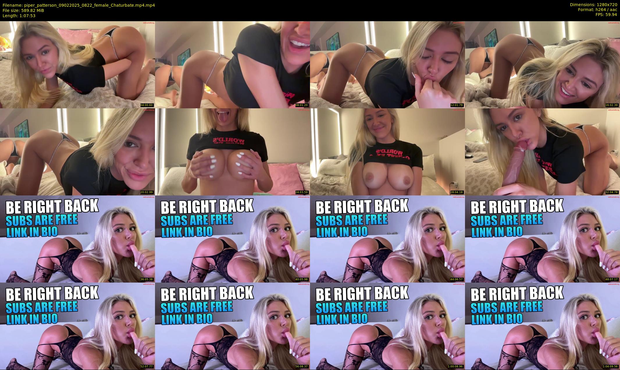 piper_patterson — 68 minute Chaturbate female cam show recording, 720p, Feb 9, 2025