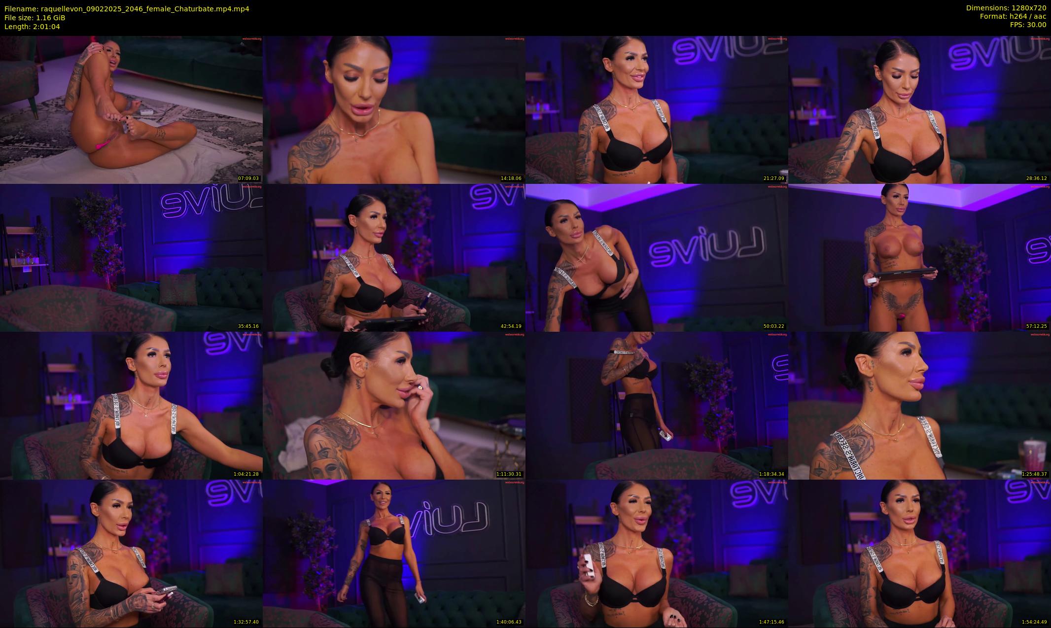 raquellevon — 122 minute Chaturbate female cam show recording, 720p, Feb 9, 2025