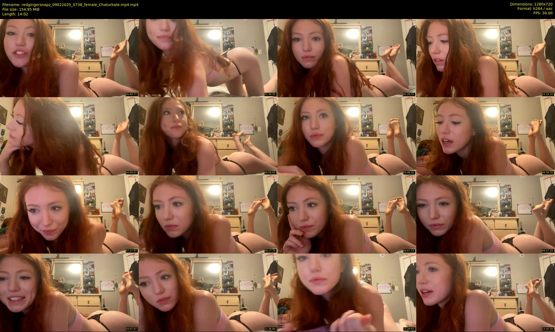 redgingersnapz — 15 minute Chaturbate female cam show recording, 720p, Feb 9, 2025