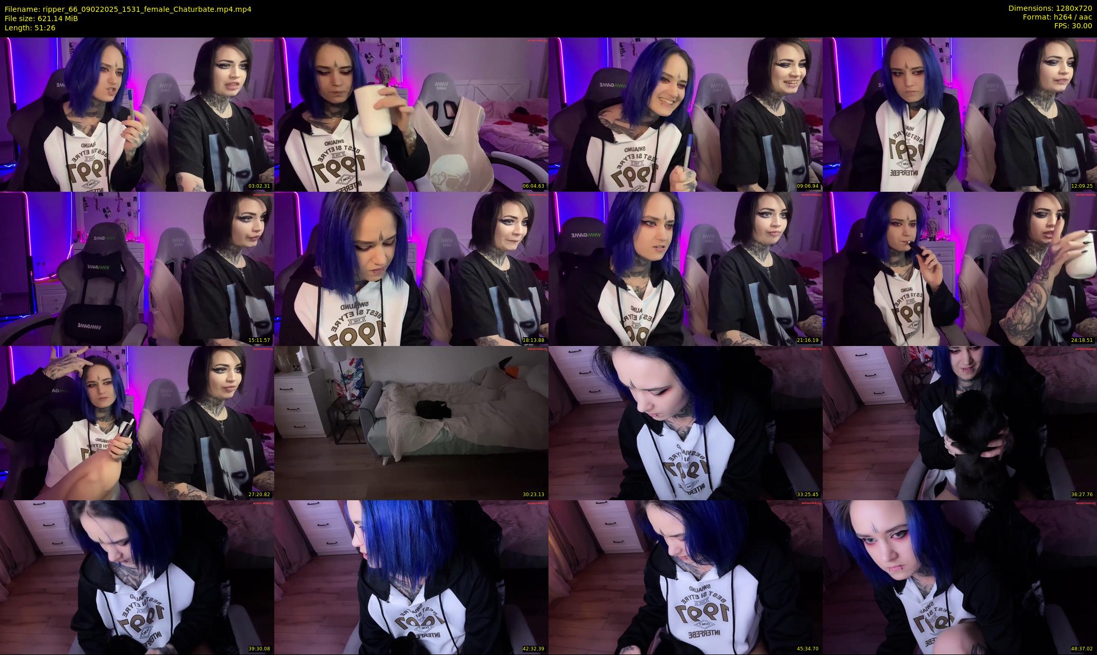 ripper_66 — 52 minute Chaturbate female cam show recording, 720p, Feb 9, 2025