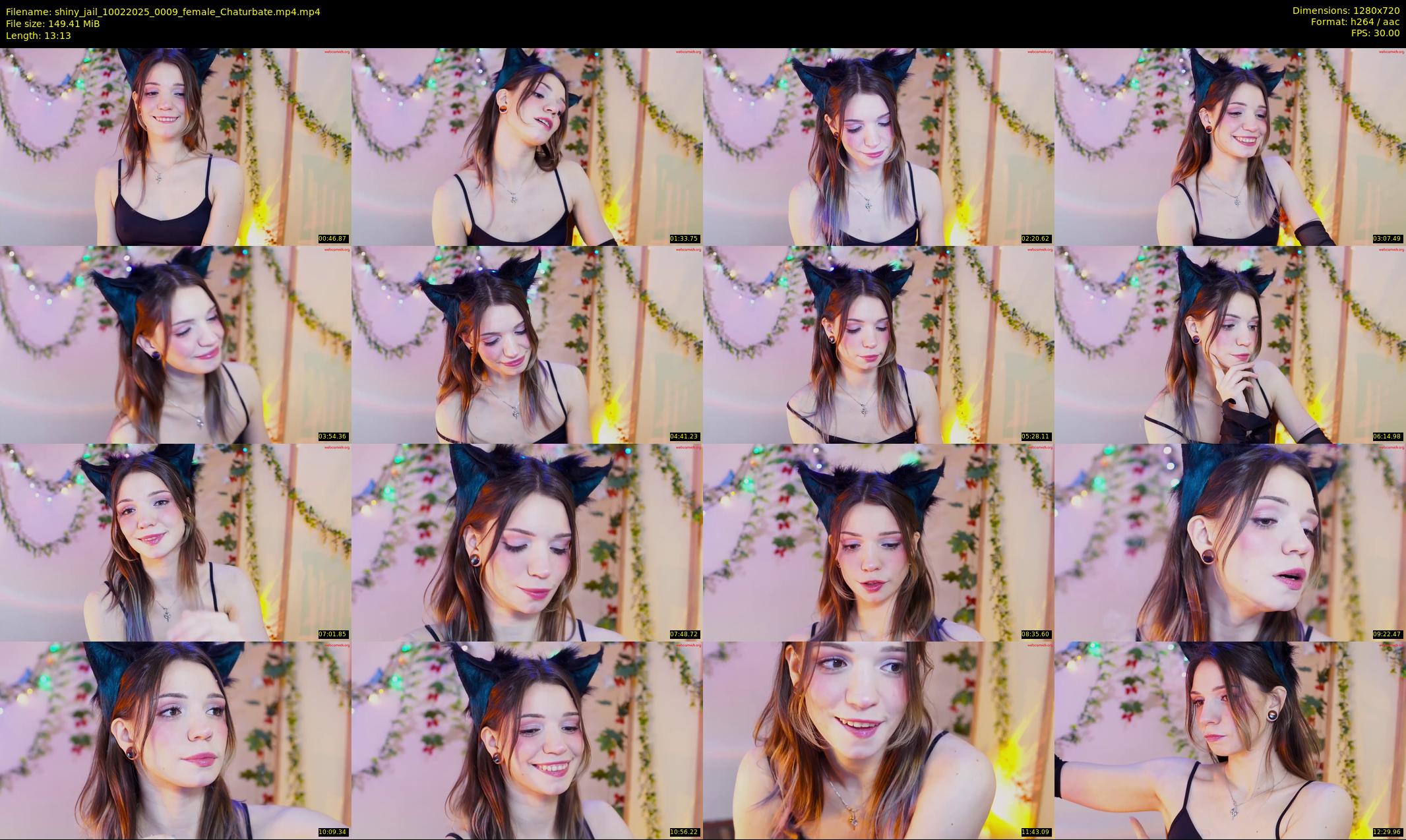 shiny_jail — 14 minute Chaturbate female cam show recording, 720p, Feb 10, 2025