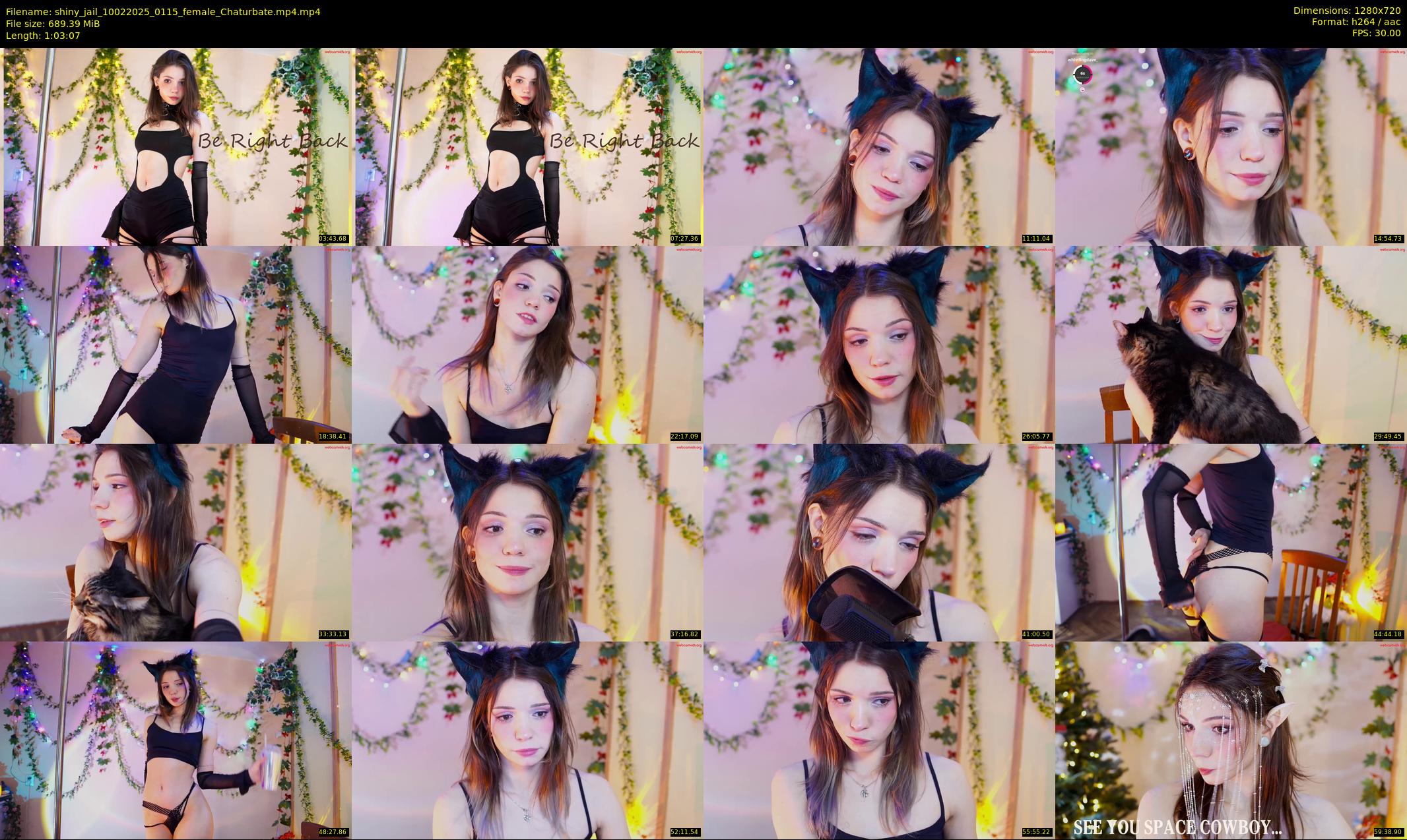 shiny_jail — 64 minute Chaturbate female cam show recording, 720p, Feb 10, 2025