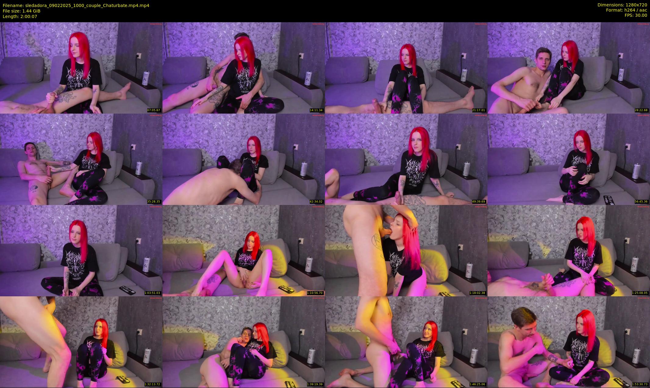 sledadora — 121 minute Chaturbate couple cam show recording, 720p, Feb 9, 2025