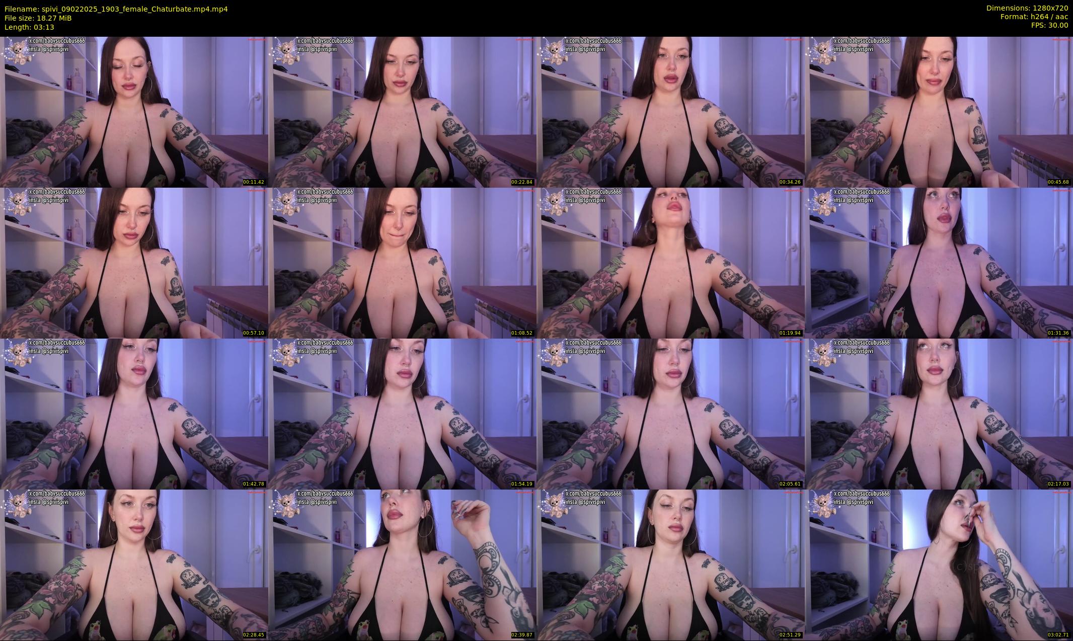 spivi — 4 minute Chaturbate female cam show recording, 720p, Feb 9, 2025