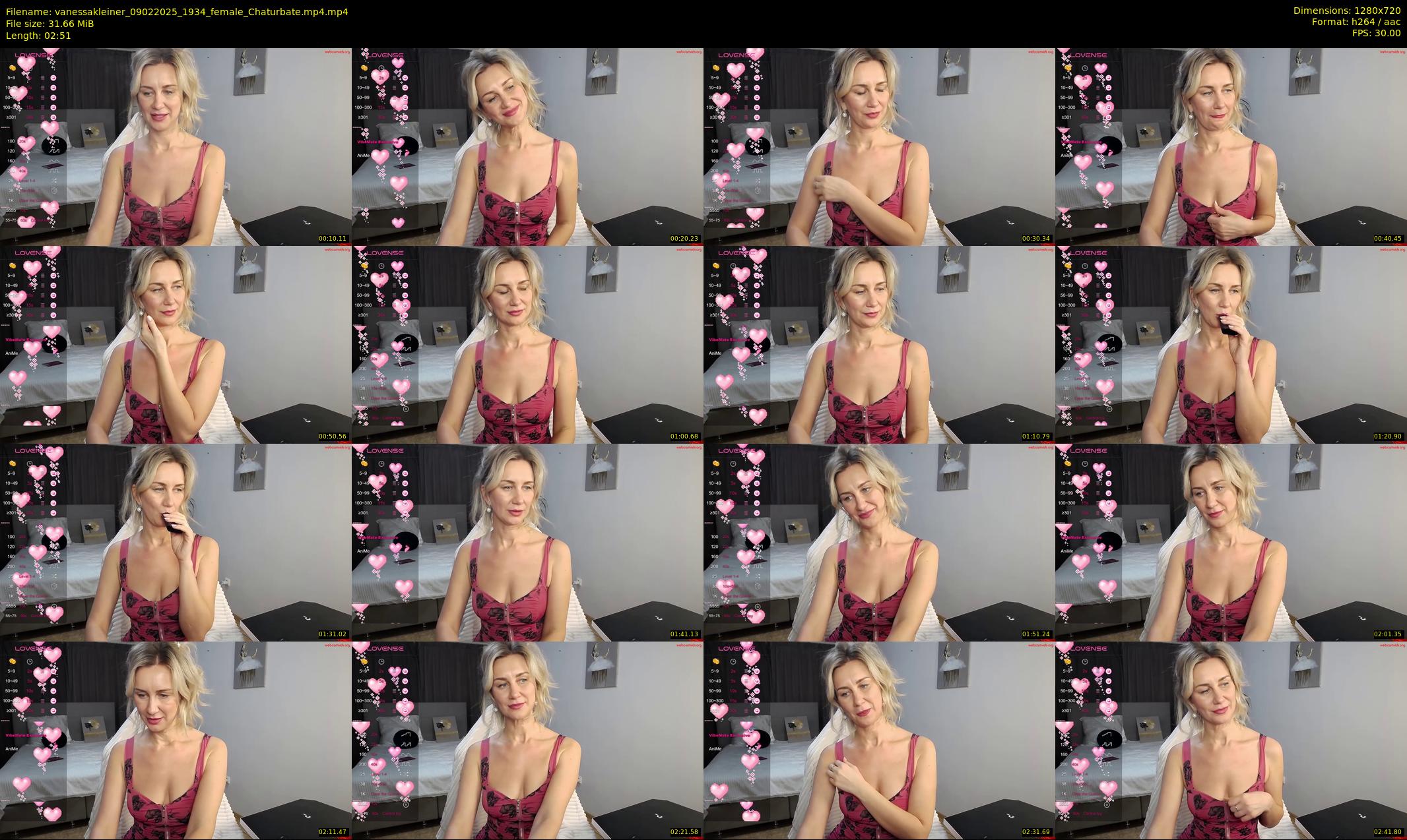 vanessakleiner — 3 minute Chaturbate female cam show recording, 720p, Feb 9, 2025