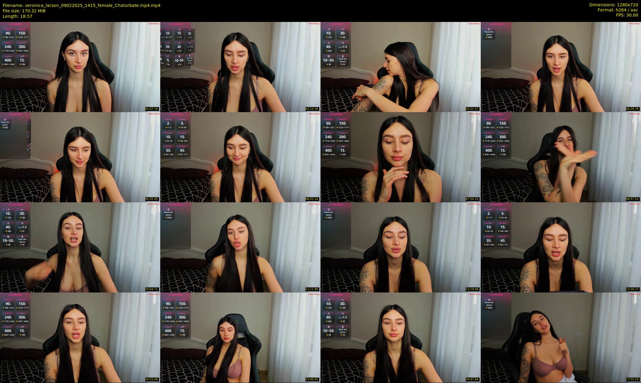 veronica_larson — 19 minute Chaturbate female cam show recording, 720p, Feb 9, 2025