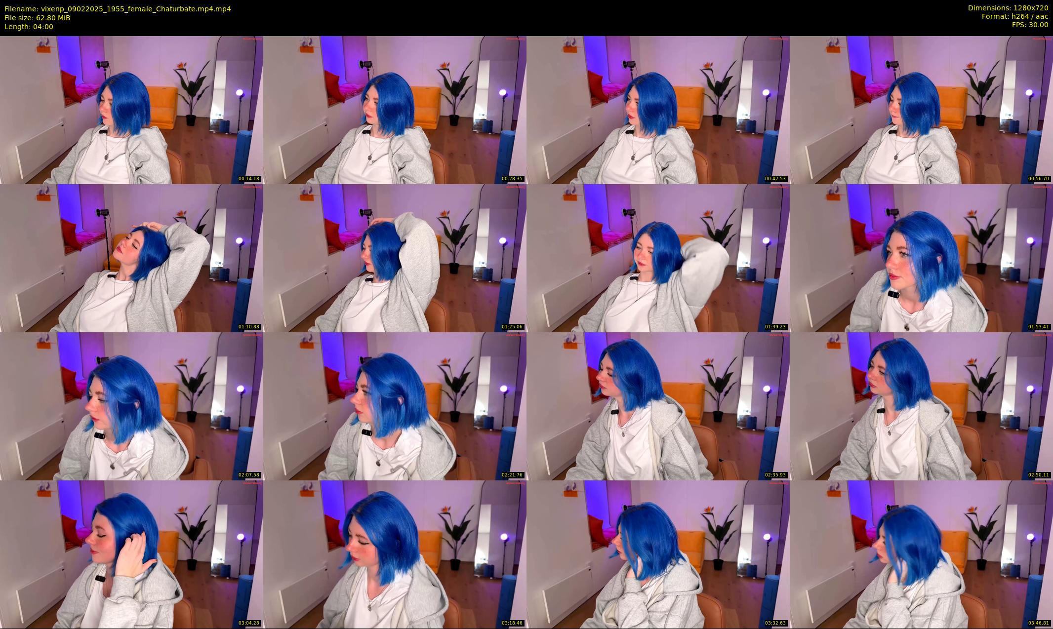 vixenp — 4 minute Chaturbate female cam show recording, 720p, Feb 9, 2025