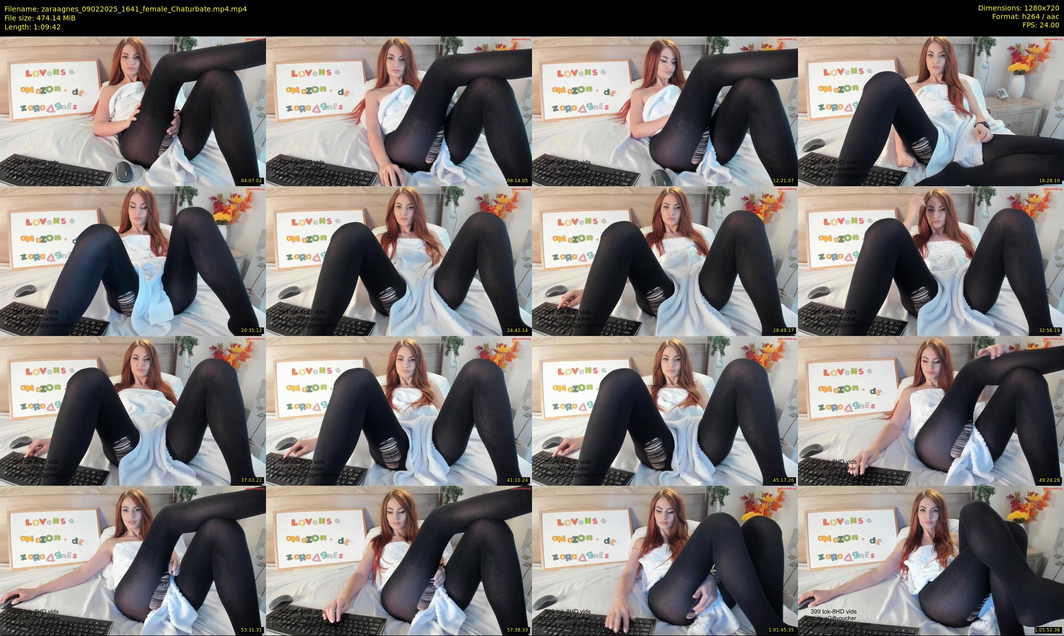 zaraagnes — 70 minute Chaturbate female cam show recording, 720p, Feb 9, 2025