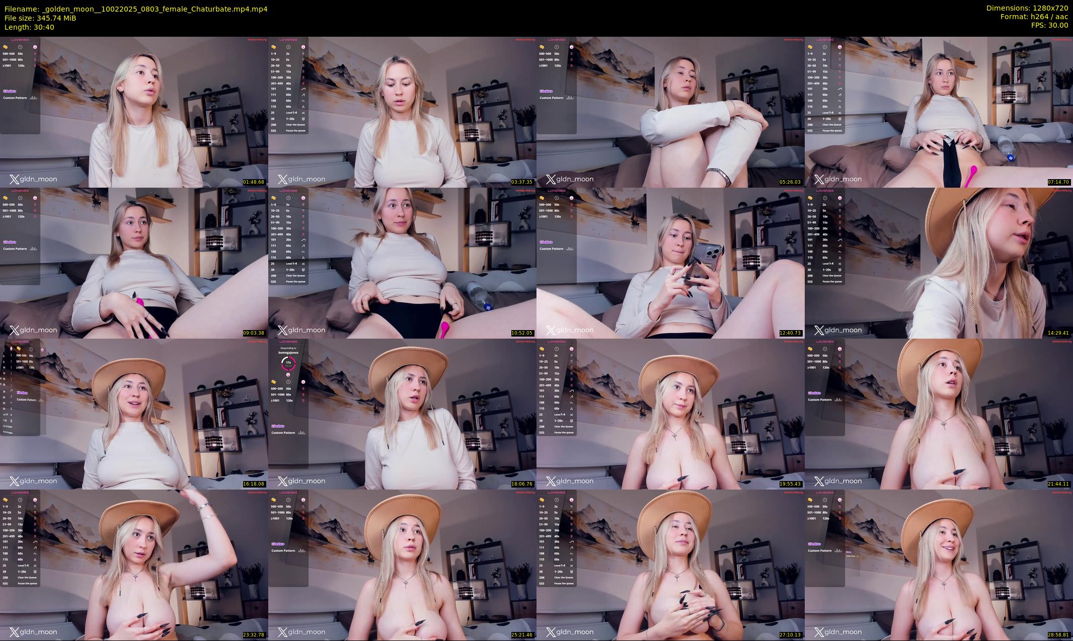 _golden_moon_ — 31 minute Chaturbate female cam show recording, 720p, Feb 10, 2025