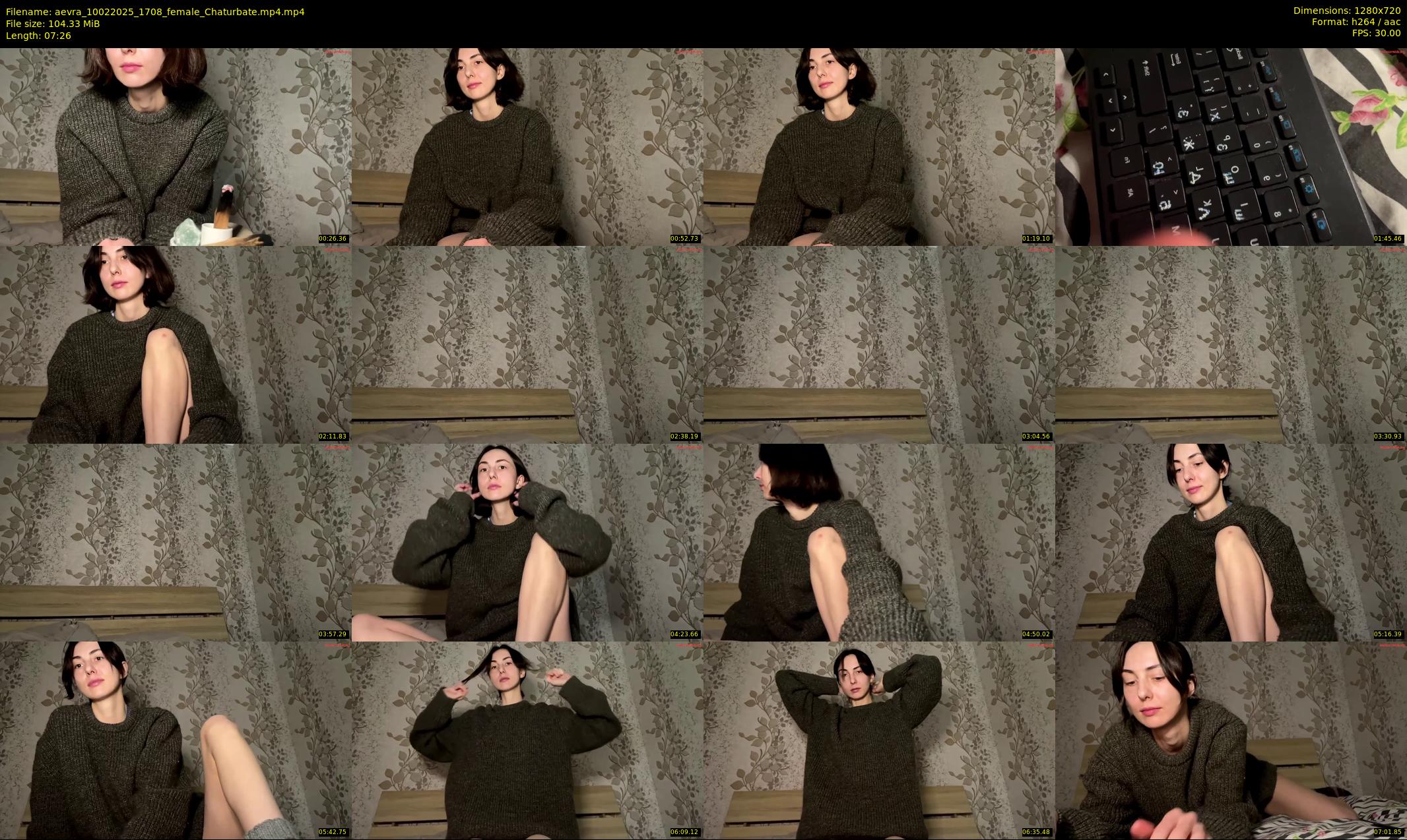 aevra — 8 minute Chaturbate female cam show recording, 720p, Feb 10, 2025
