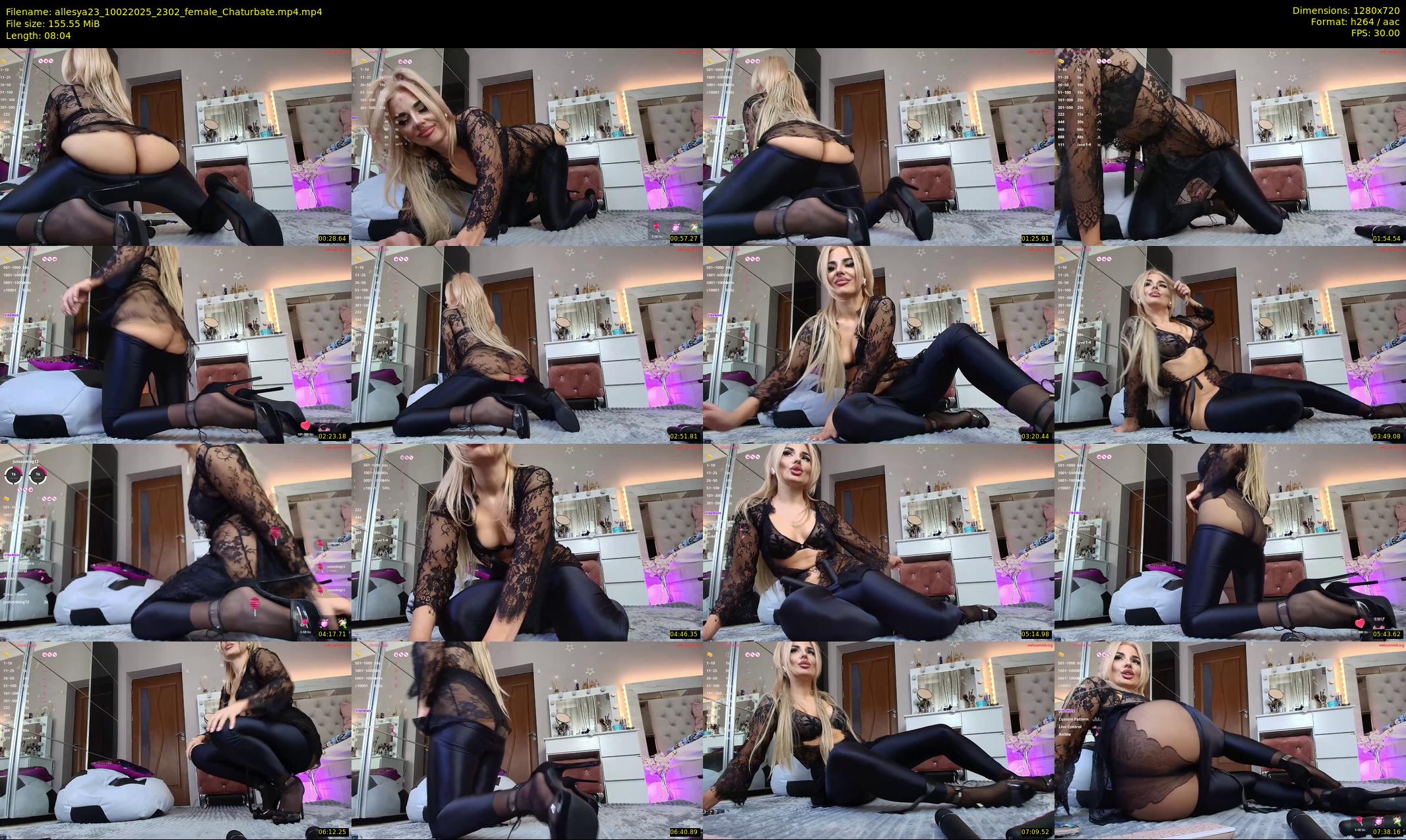 allesya23 — 9 minute Chaturbate female cam show recording, 720p, Feb 10, 2025
