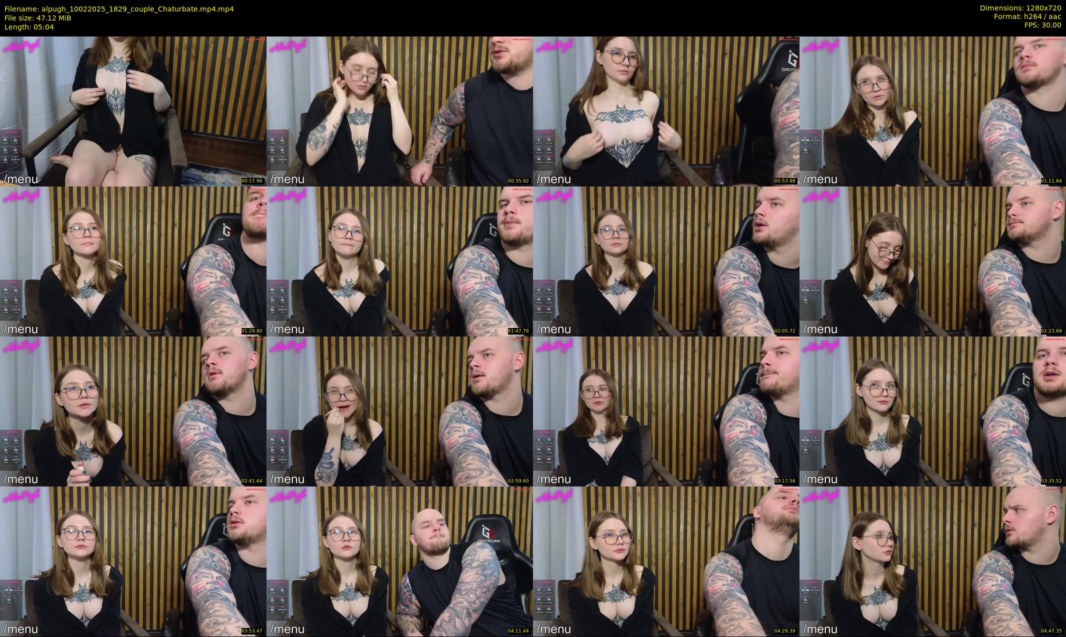 alpugh — 6 minute Chaturbate couple cam show recording, 720p, Feb 10, 2025