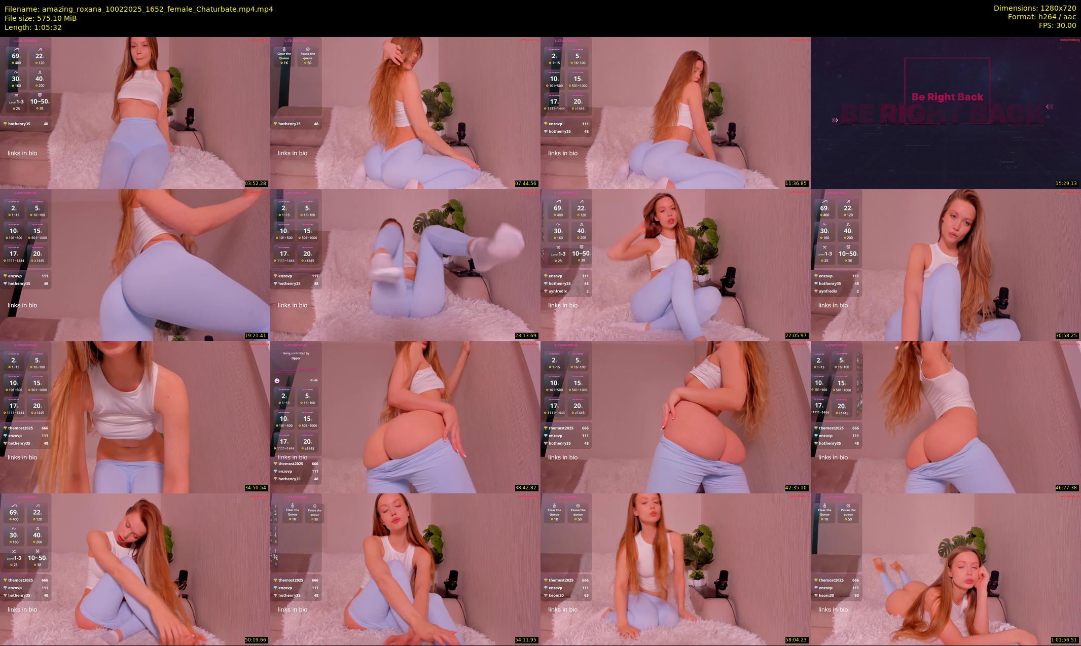 amazing_roxana — 66 minute Chaturbate female cam show recording, 720p, Feb 10, 2025