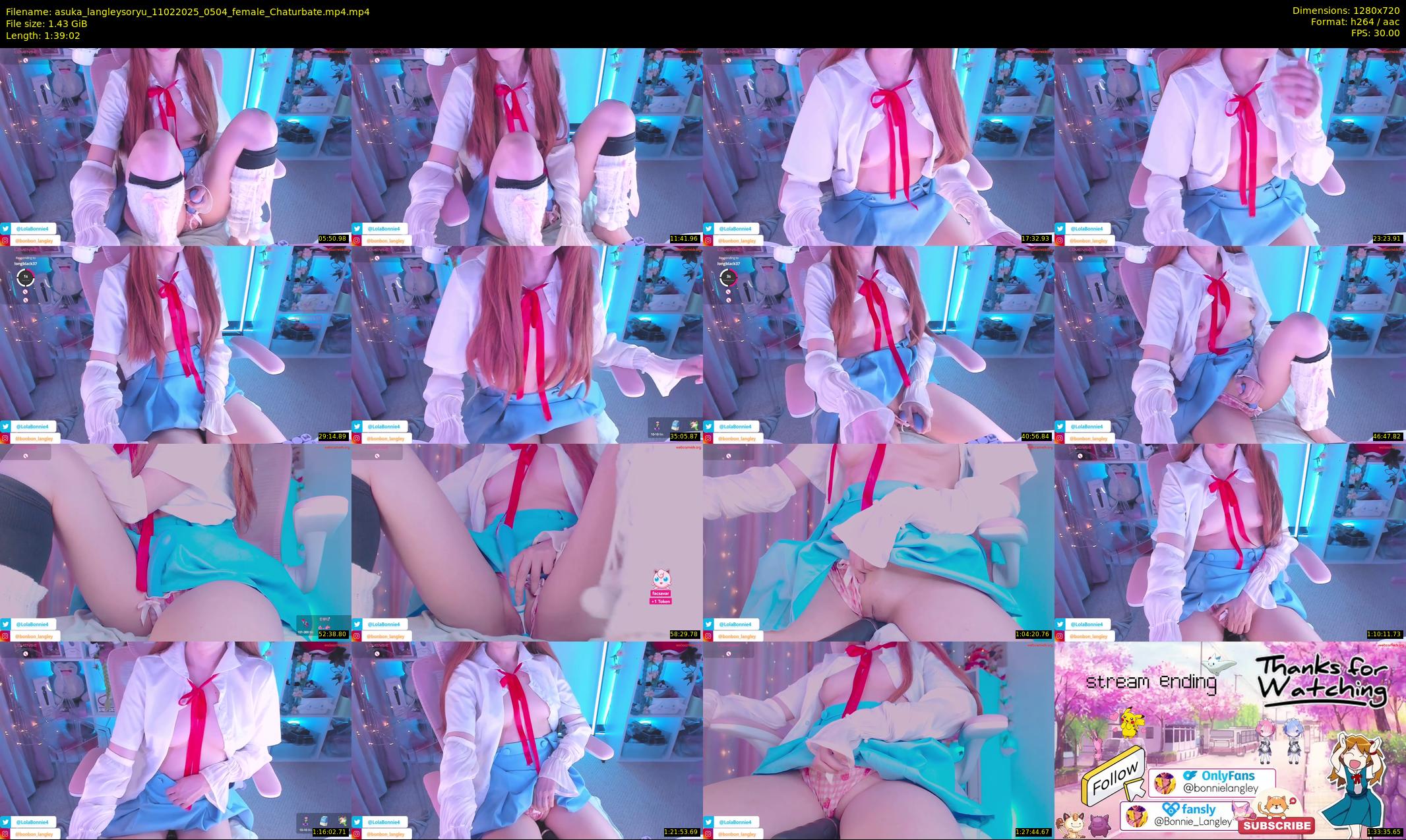 asuka_langleysoryu — 100 minute Chaturbate female cam show recording, 720p, Feb 11, 2025
