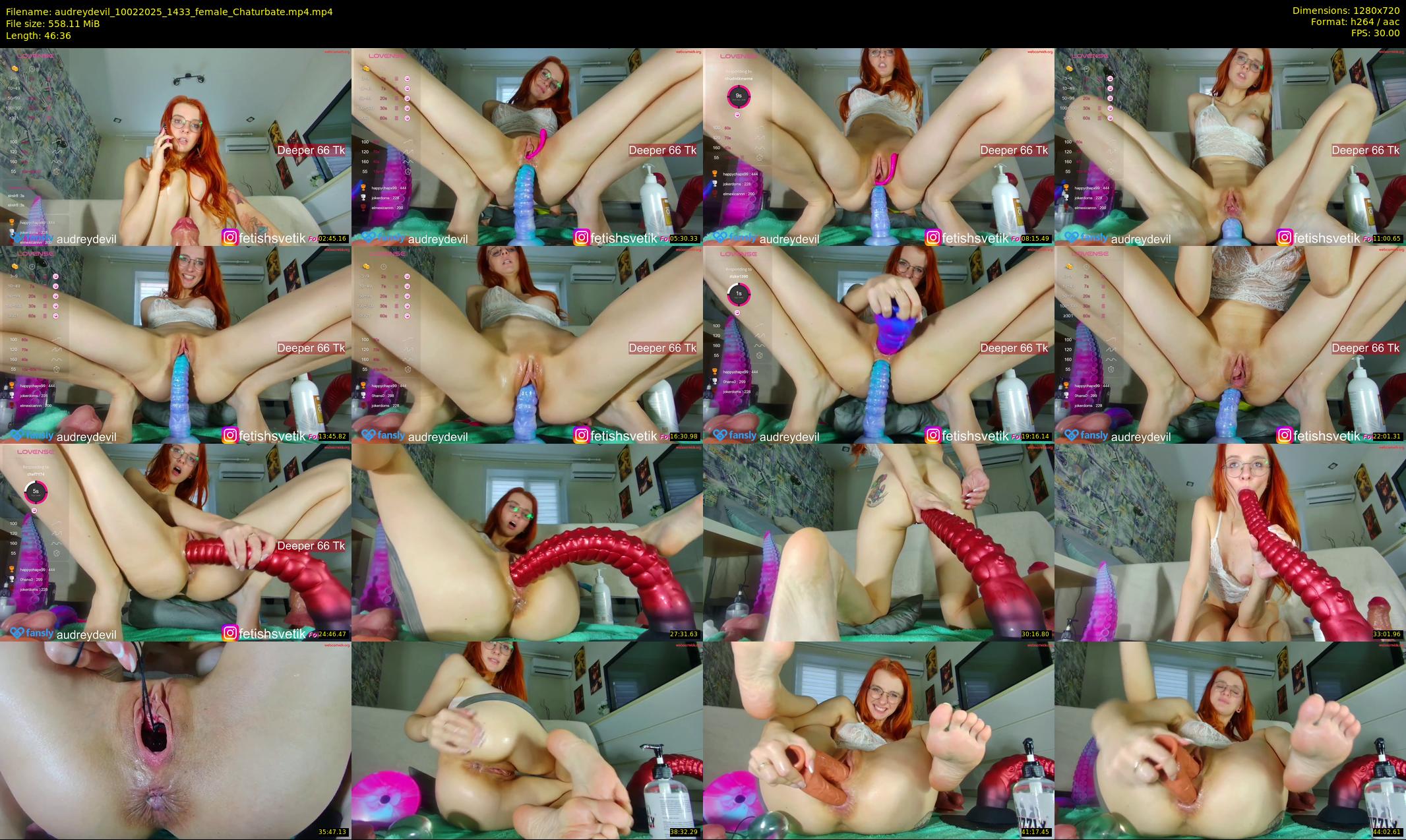audreydevil — 47 minute Chaturbate female cam show recording, 720p, Feb 10, 2025