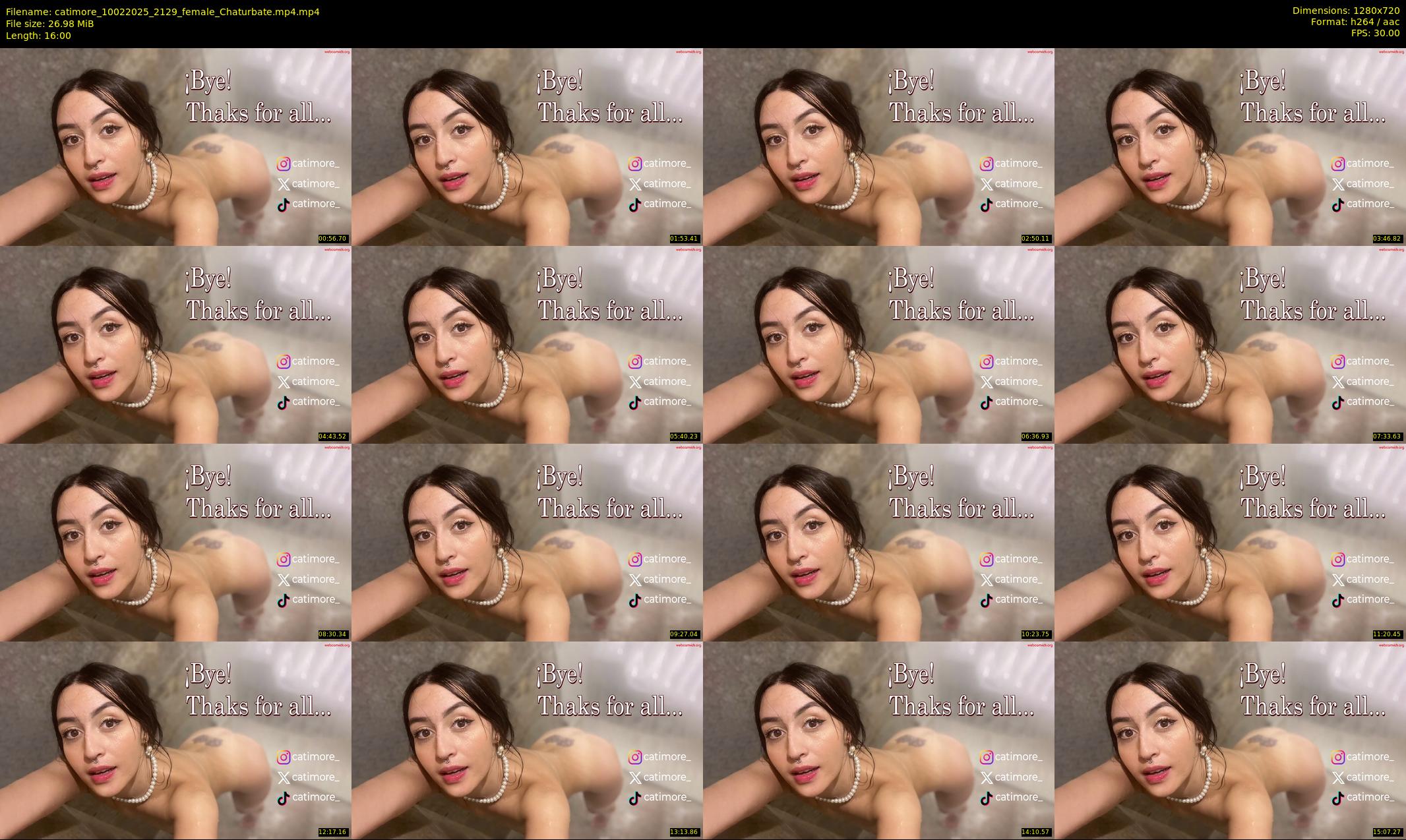 catimore — 16 minute Chaturbate female cam show recording, 720p, Feb 10, 2025