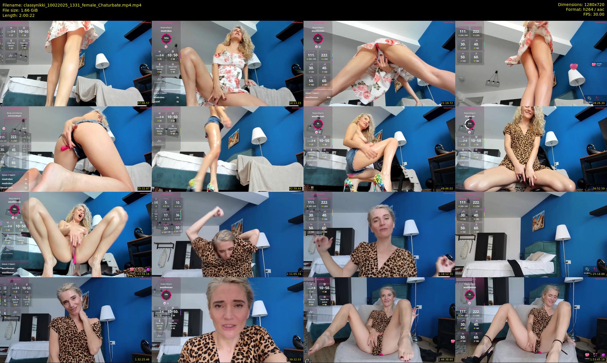 classynikki — 121 minute Chaturbate female cam show recording, 720p, Feb 10, 2025