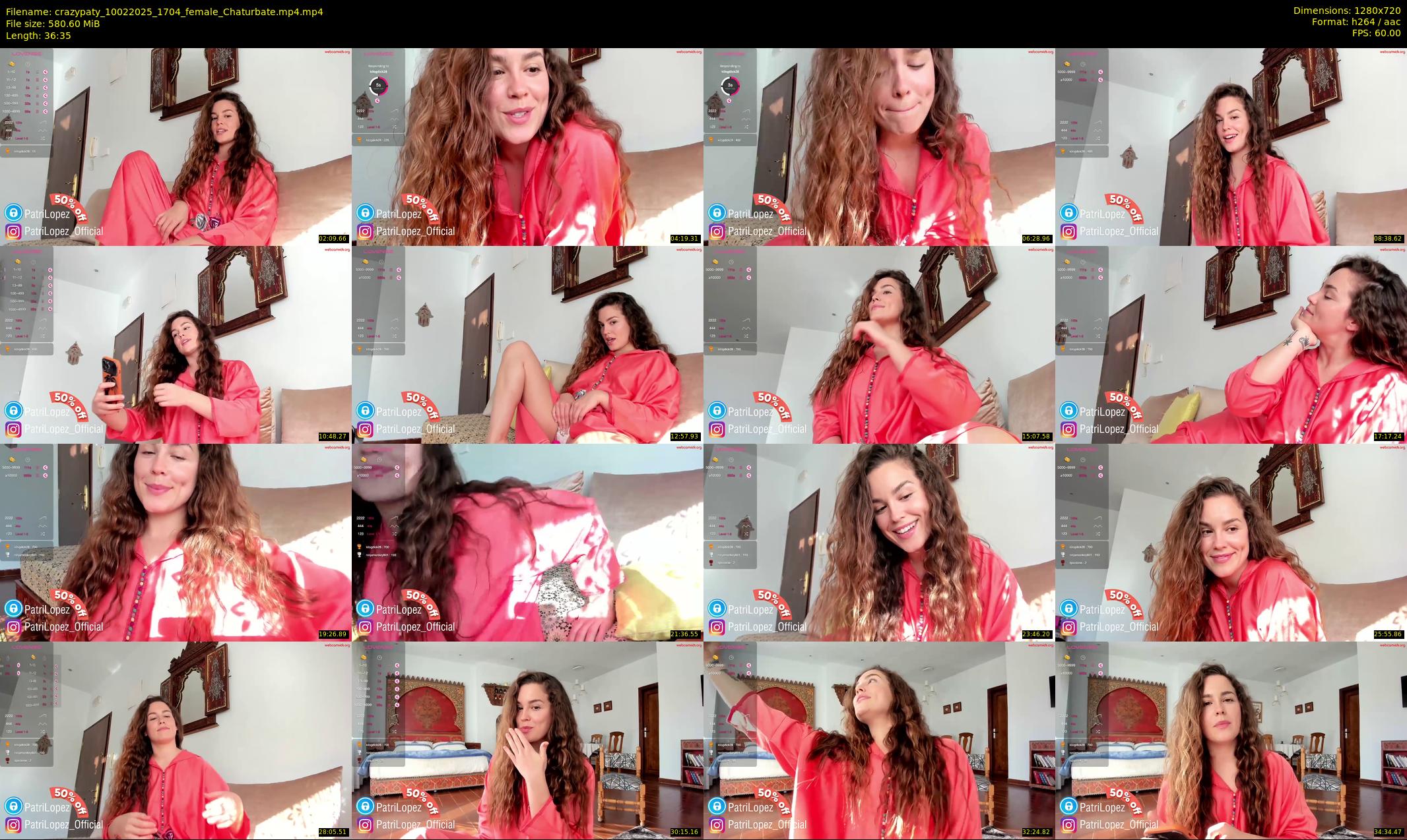 crazypaty — 37 minute Chaturbate female cam show recording, 720p, Feb 10, 2025