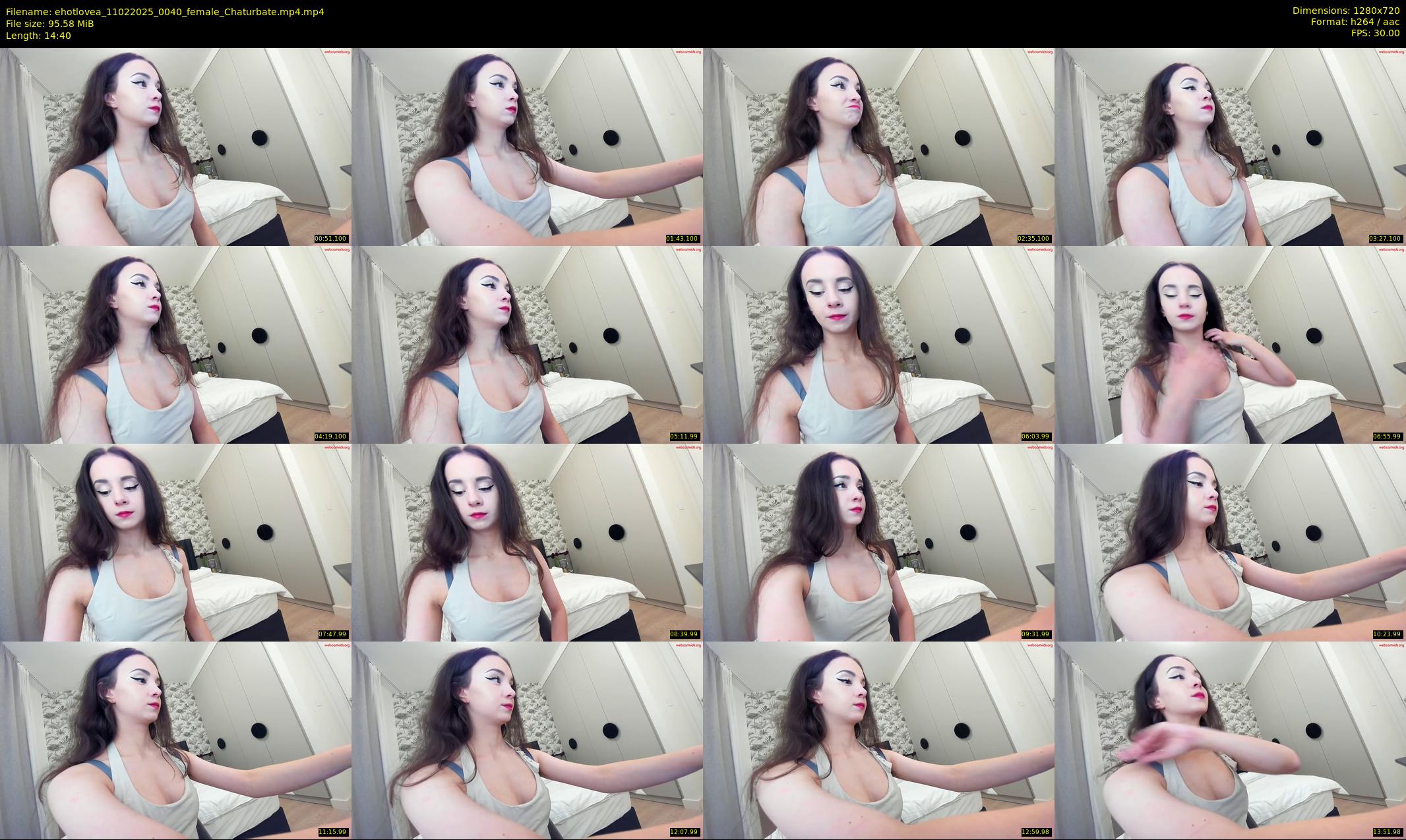 ehotlovea — 15 minute Chaturbate female cam show recording, 720p, Feb 11, 2025