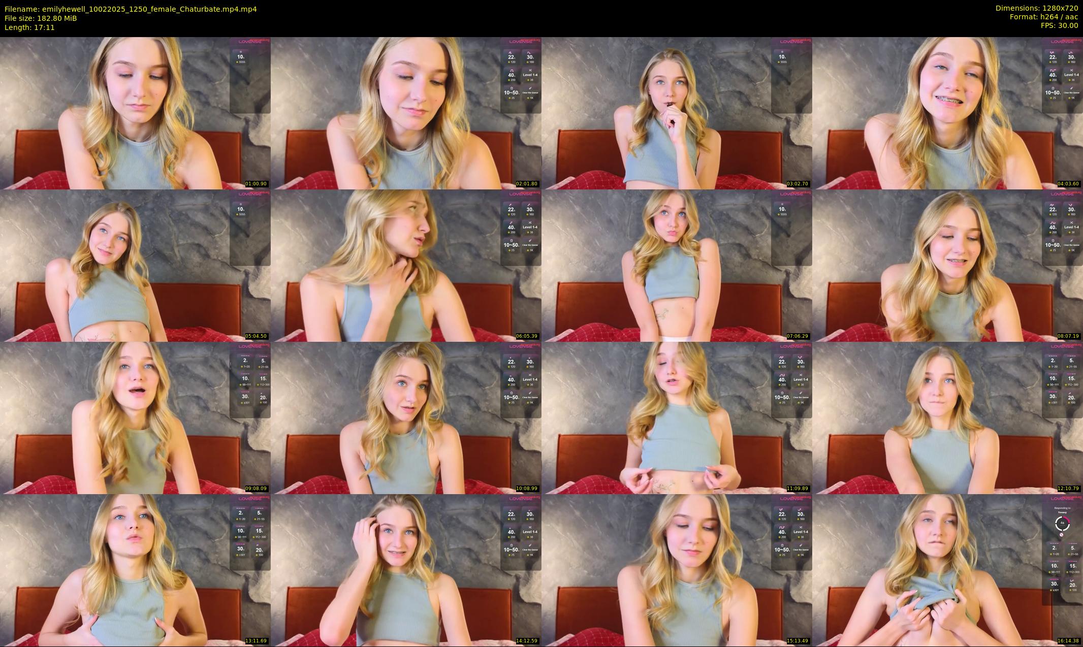emilyhewell — 18 minute Chaturbate female cam show recording, 720p, Feb 10, 2025