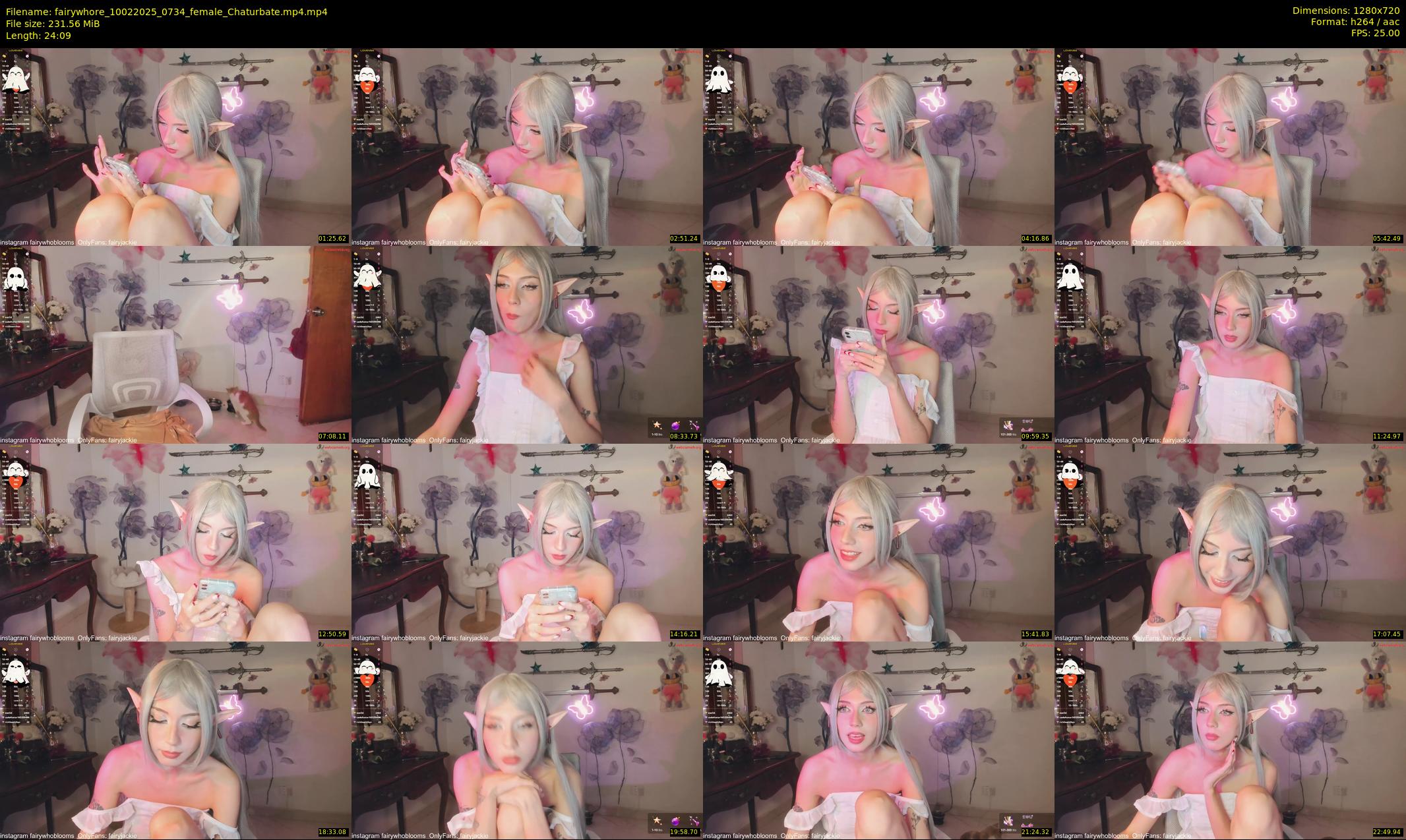 fairywhore — 25 minute Chaturbate female cam show recording, 720p, Feb 10, 2025