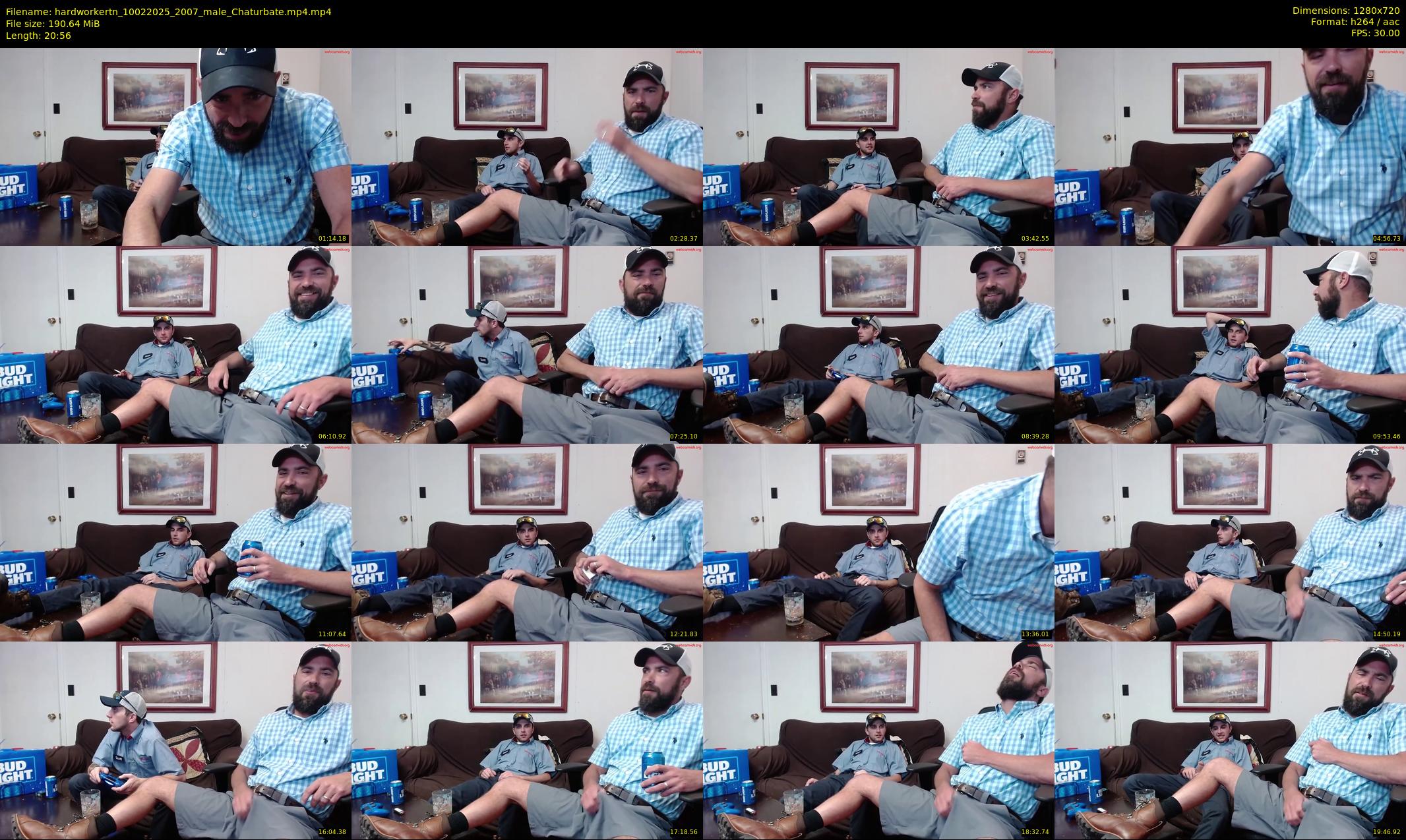 hardworkertn — 21 minute Chaturbate male cam show recording, 720p, Feb 10, 2025