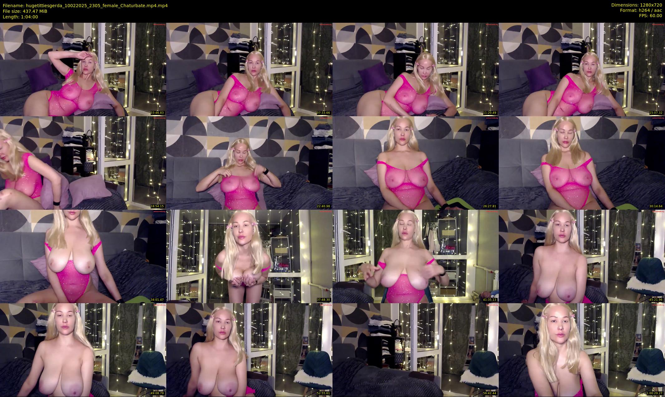 hugetittiesgerda — 64 minute Chaturbate female cam show recording, 720p, Feb 10, 2025